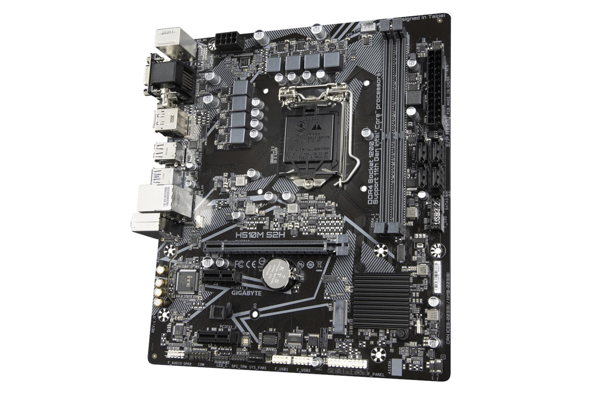 نمای راست مادربرد گیگابایت GIGABYTE H510M S2H (rev. 1.0)