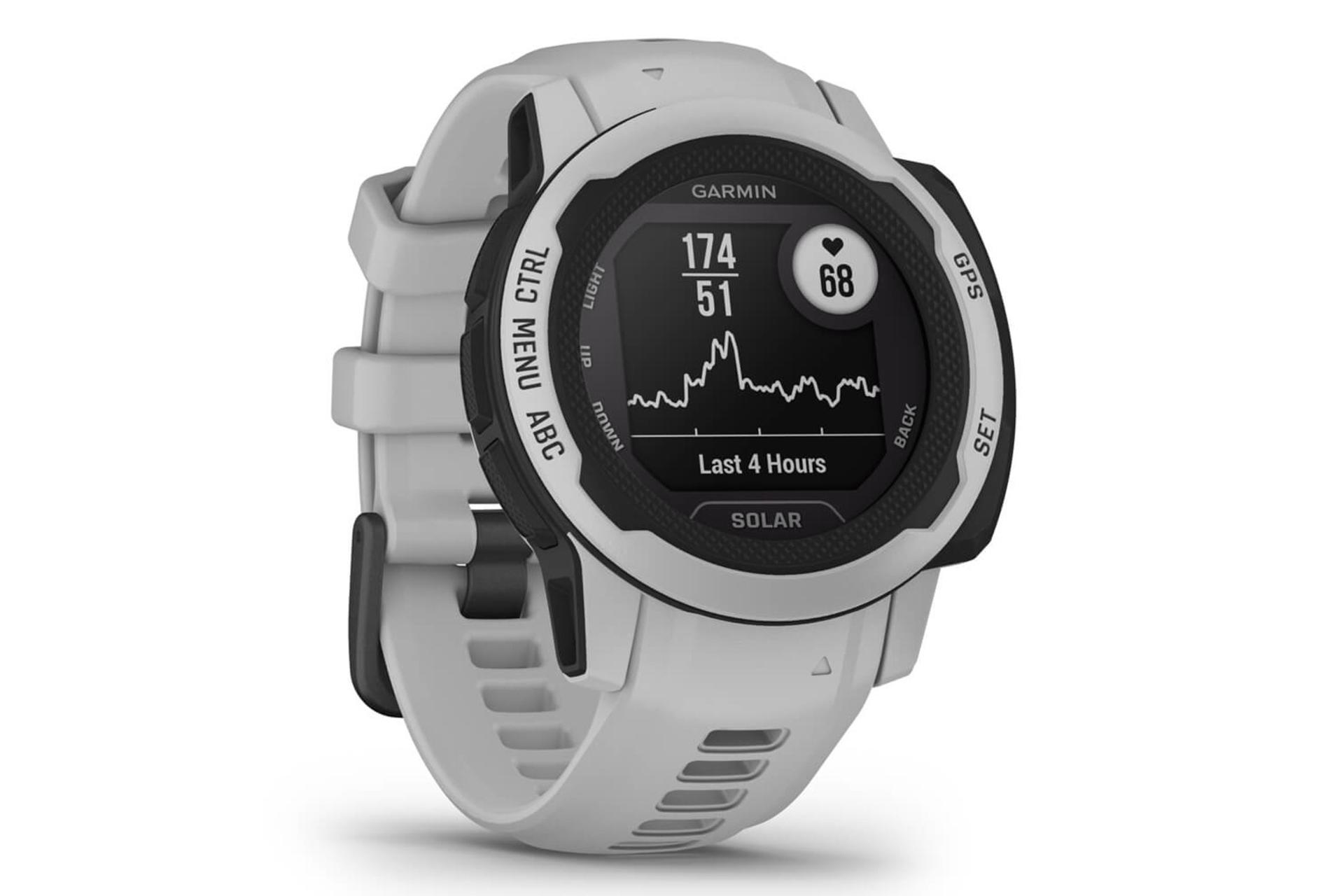 نمای چپ ساعت هوشمند گارمین Garmin Instinct 2S Solar 40mm مدل 40 میلی‌متری خاکستری