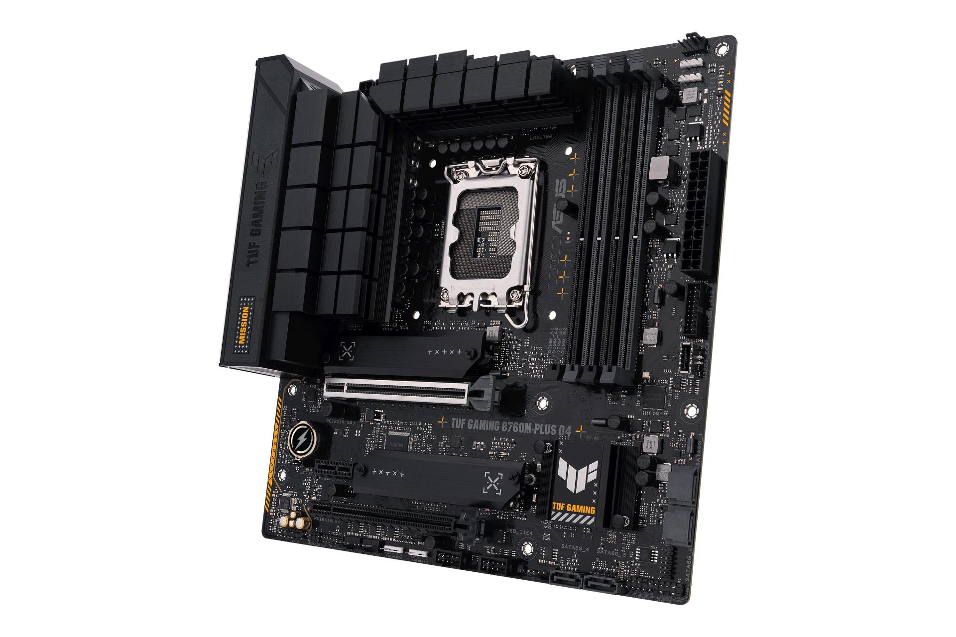 نمای کناری مادربرد ایسوس ASUS TUF GAMING B760M-PLUS D4