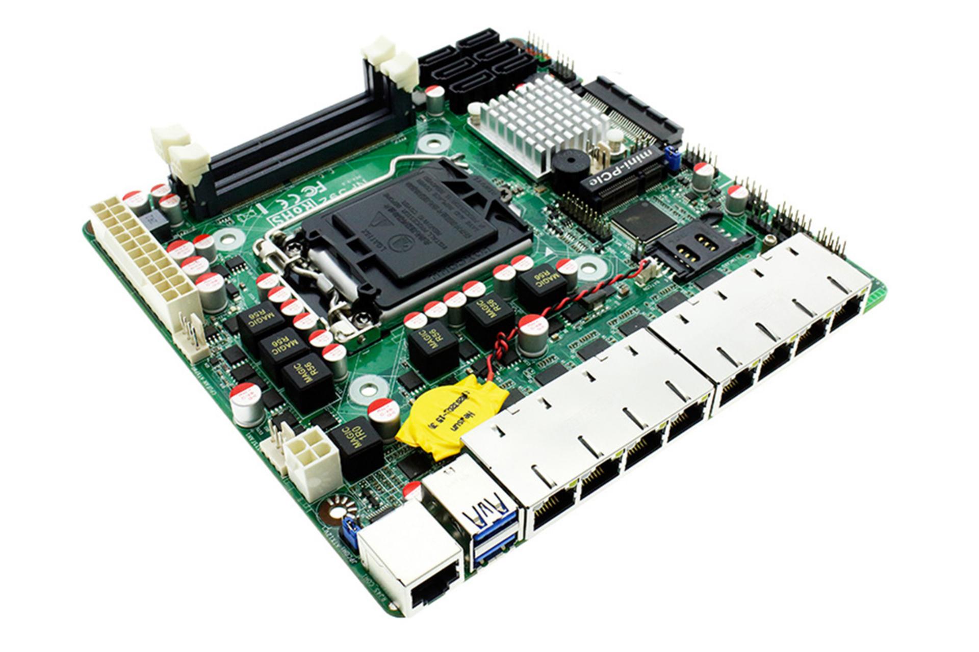 نمای کناری مادربرد جت وی Jetway NF592-Q170