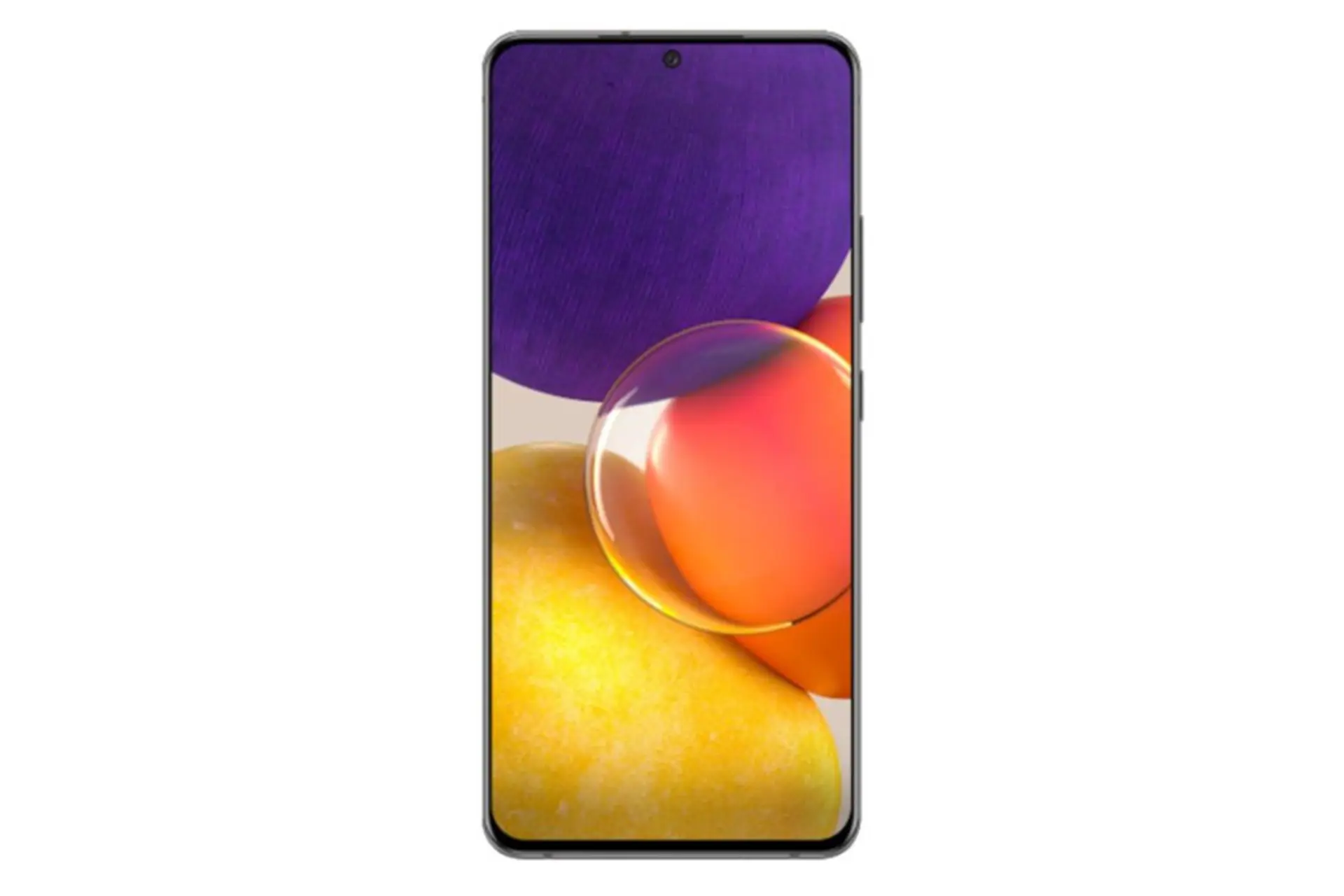 نمای جلو موبایل گلکسی ای 82 5 جی سامسونگ رنگ مشکی