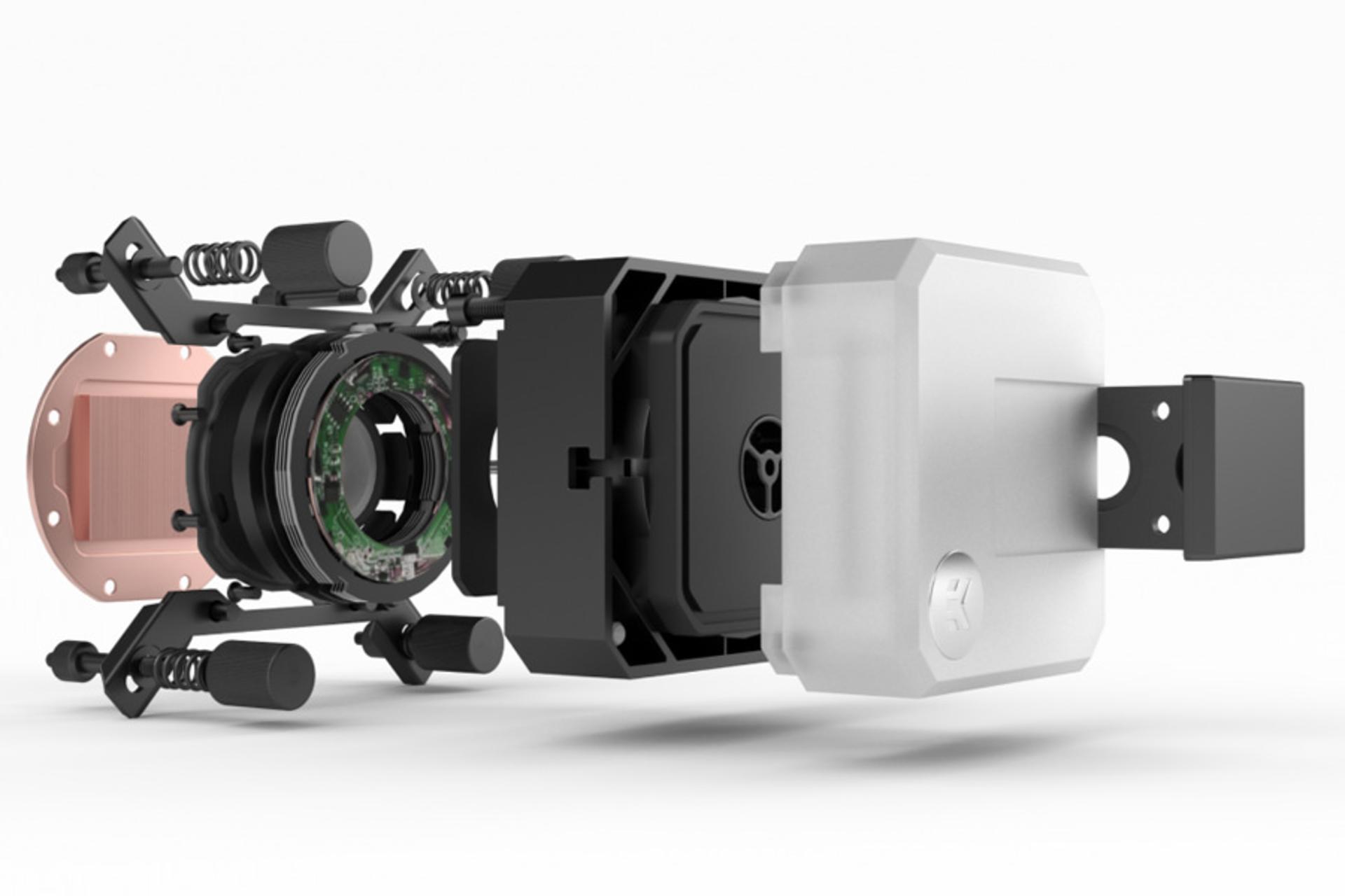 ساختار پمپ خنک کننده مایع ای کی دبلیو EK-AIO 240 D-RGB