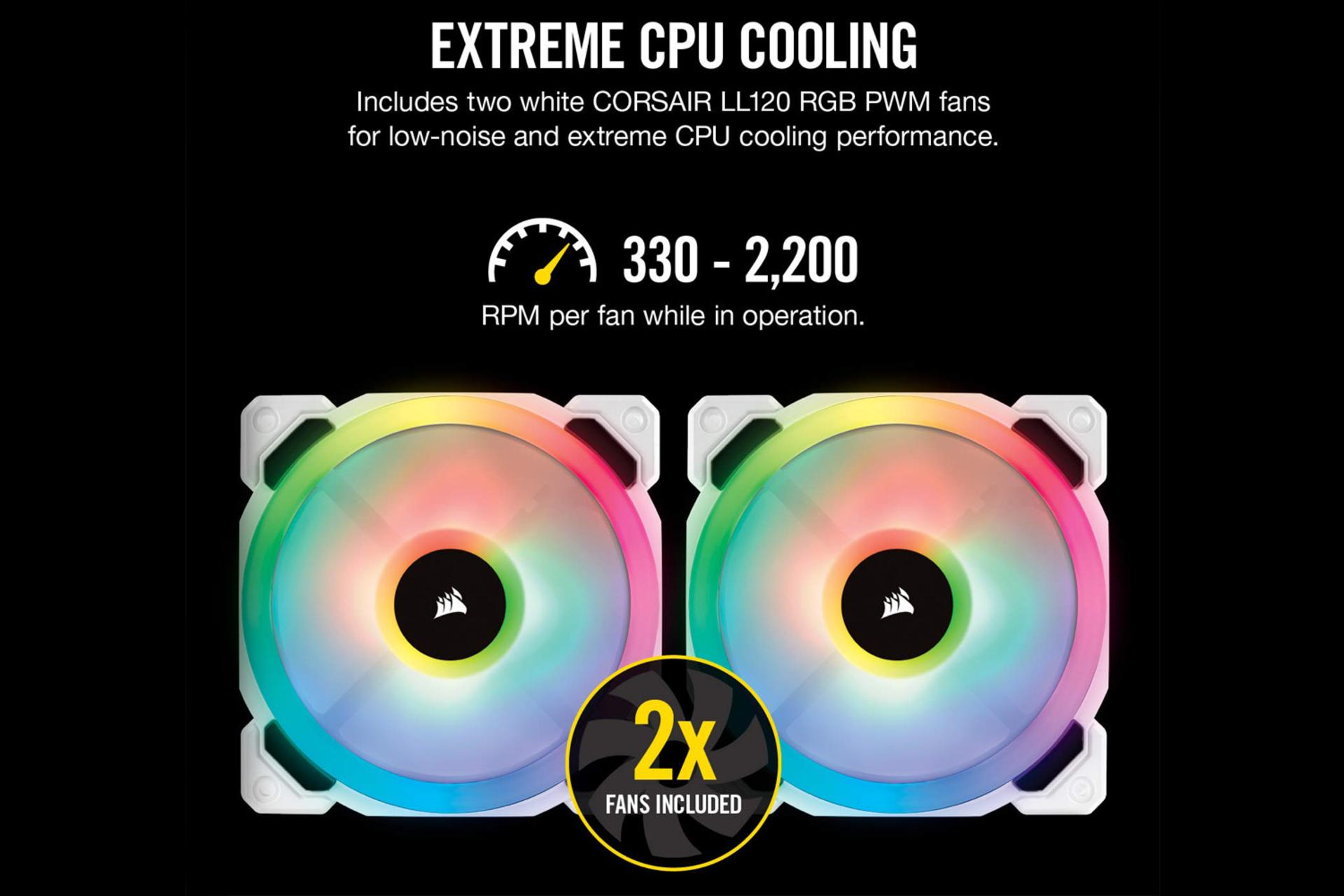 سرعت چرخش فن خنک کننده مایع کورسیر H100i RGB PLATINUM SE