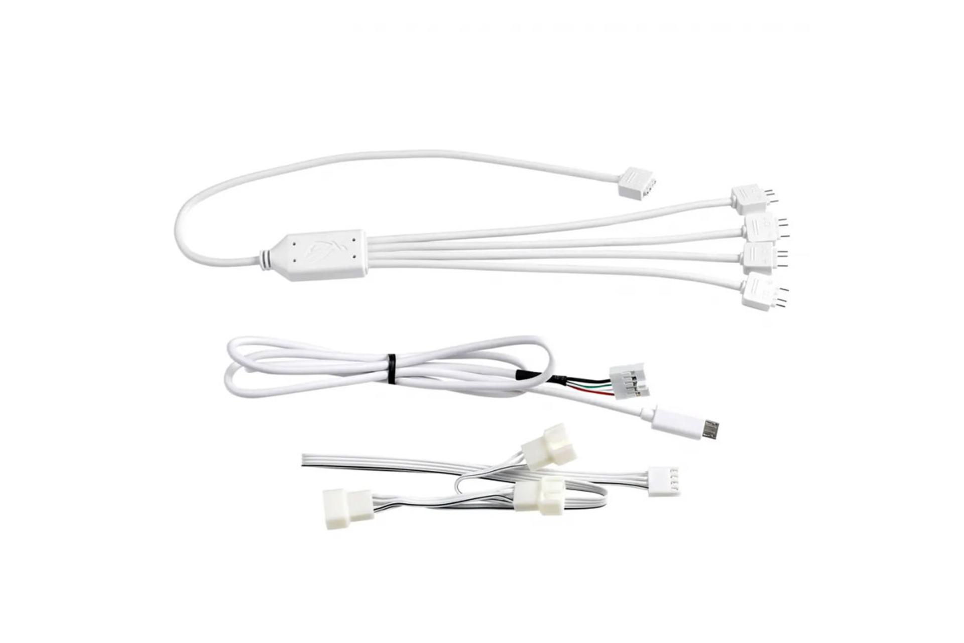 خنک کننده مایع ایسوس ROG STRIX LC 240 RGB White Edition همراه کابل ها