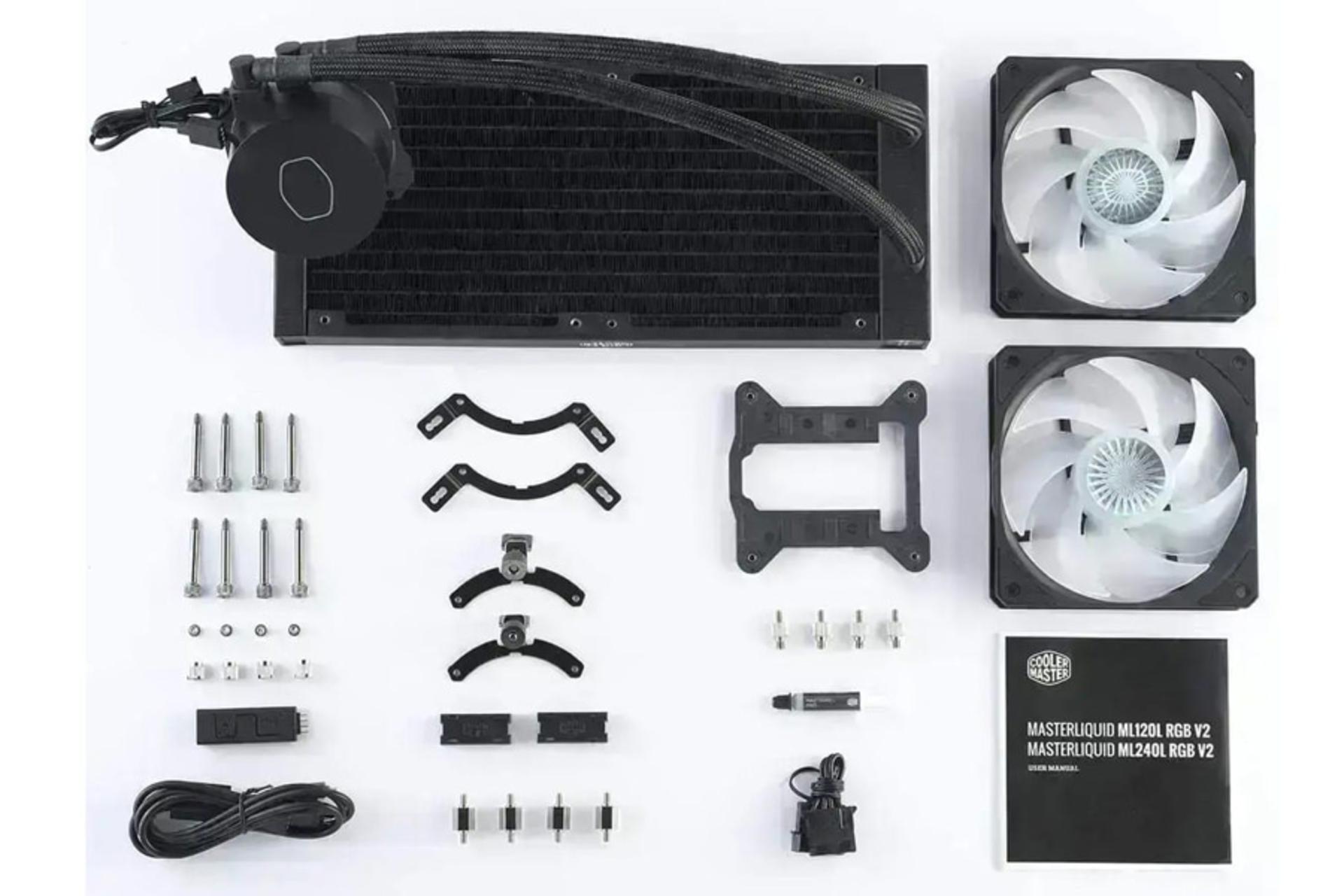 اقلام همراه خنک کننده مایع کولر مستر MASTERLIQUID ML240L V2 RED