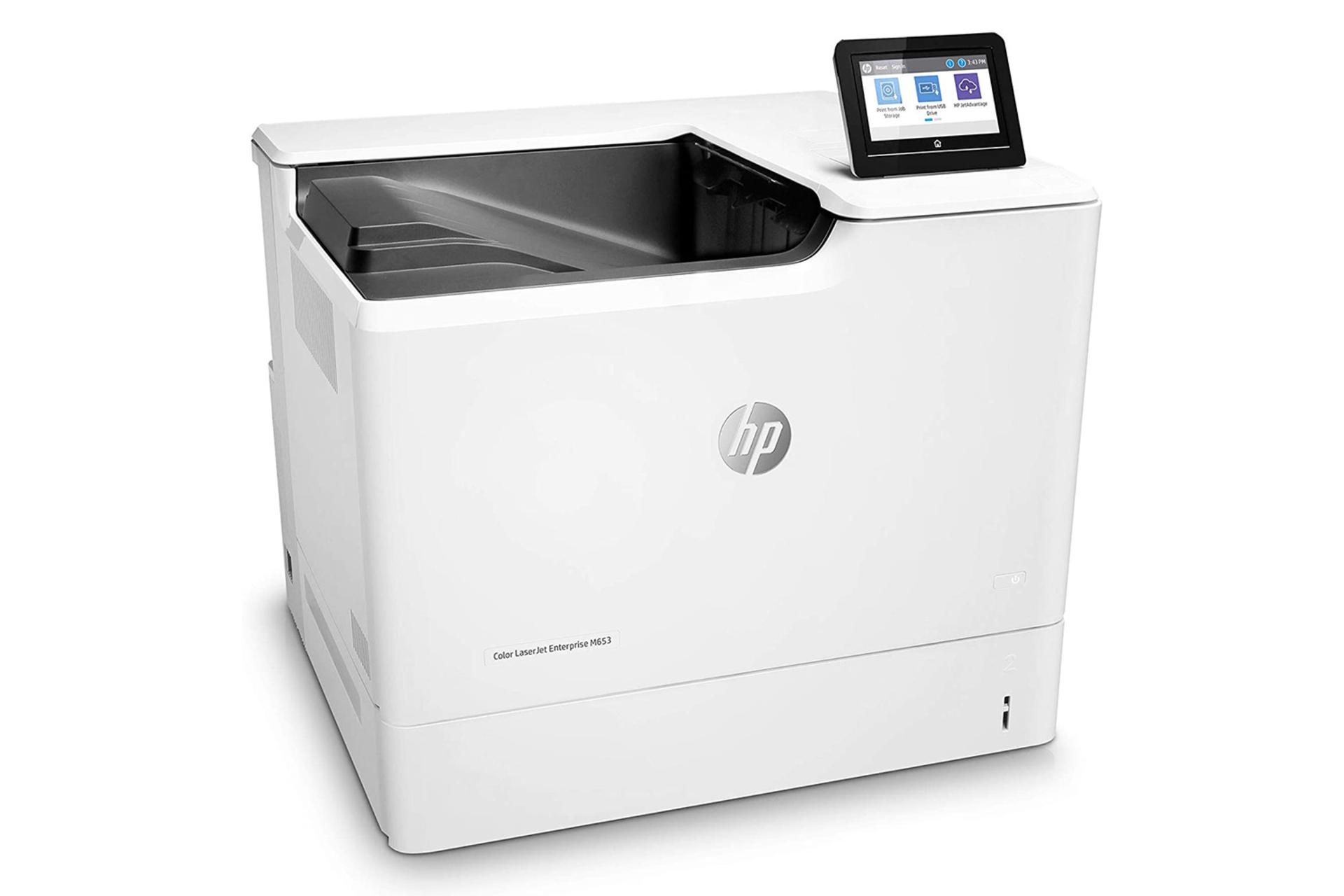 پرینتر اچ پی HP Color LaserJet Enterprise M653dn نمای جلو