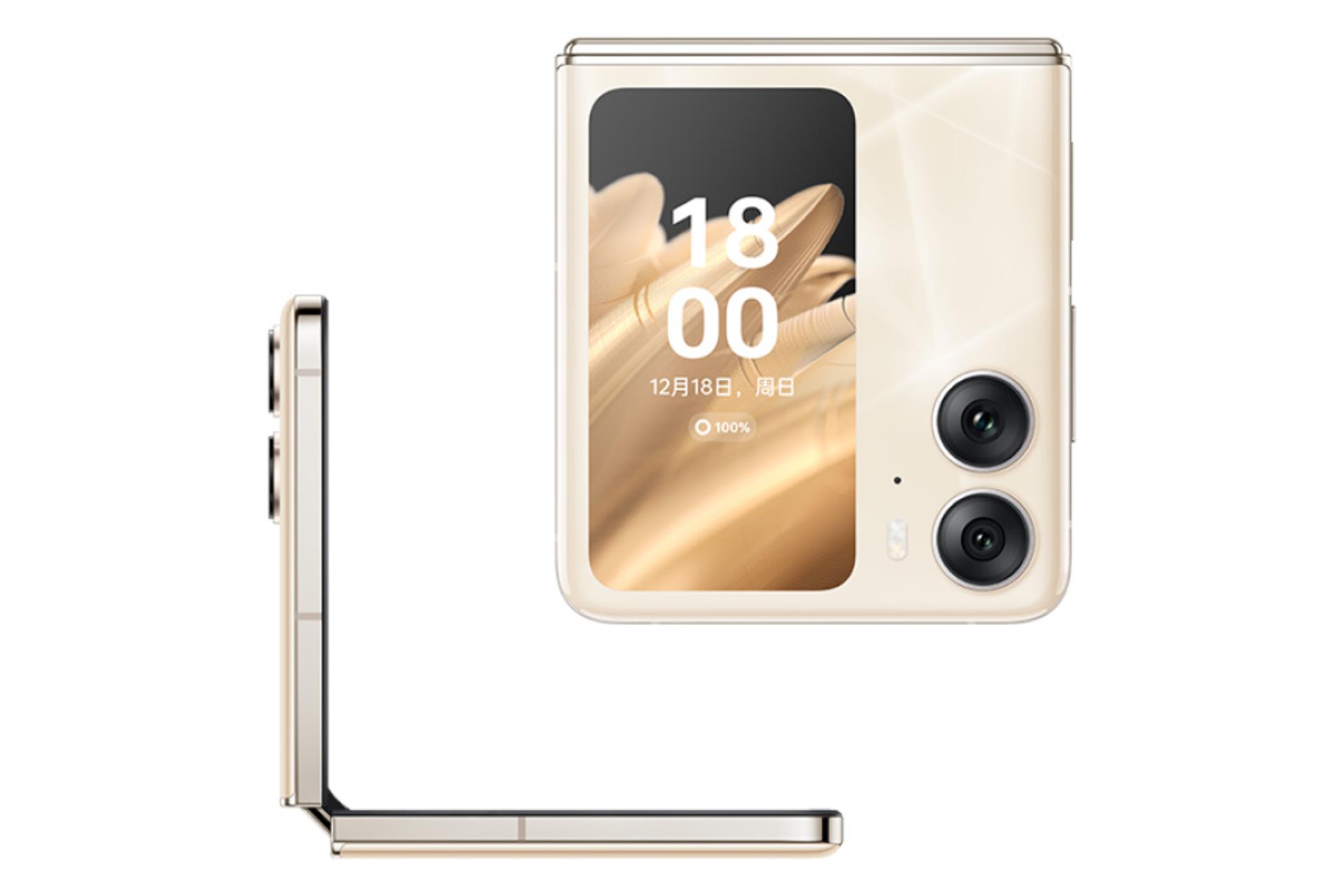 گوشی موبایل فایند N2 فلیپ اوپو / Oppo Find N2 Flip طلایی