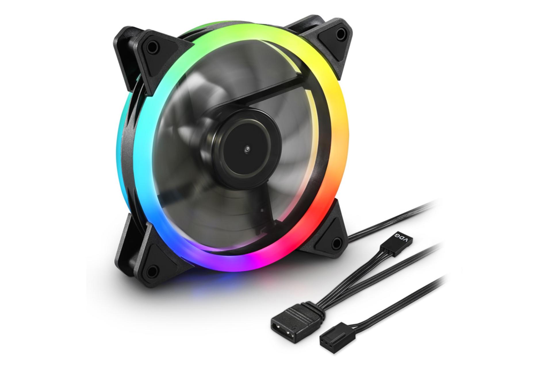 فن کیس شارکن SHARK Blades RGB همراه کانکتورهای 3 پین و 4 پین