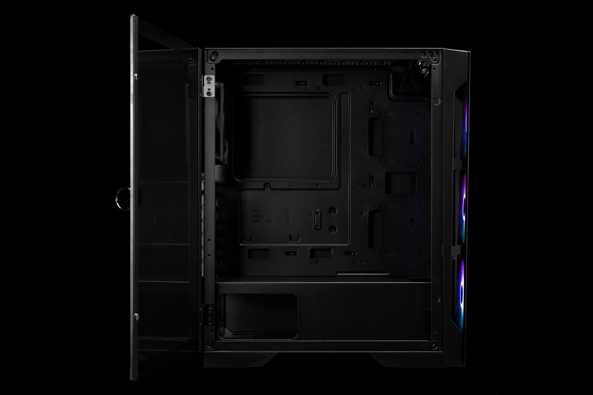 نمای داخلی از چپ کیس کامپیوتر گیم دیاس TALOS E2 ELITE