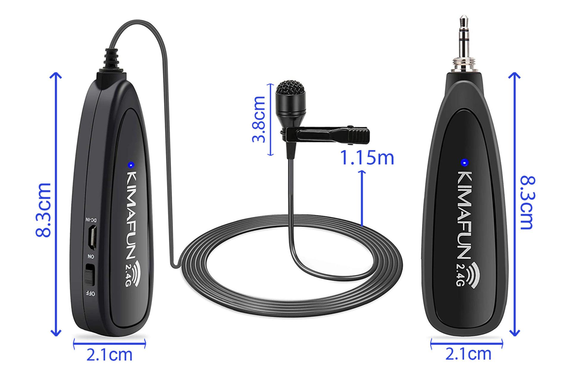 ابعاد میکروفون کیمافون KIMAFUN KM-G130-1