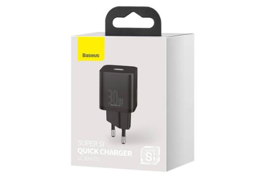 نمای جعبه شارژر باسئوس Super Si 30W