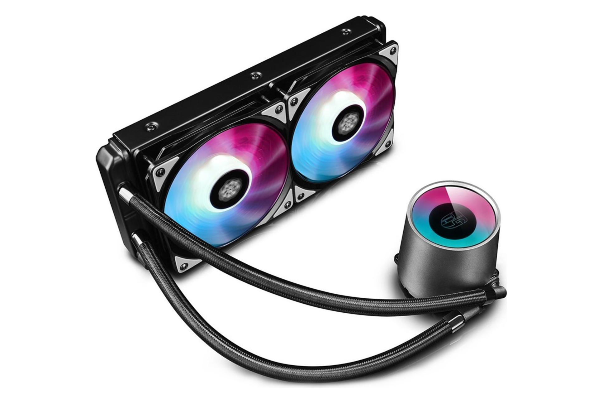 نمای بالای خنک کننده مایع گیم استورم CASTLE 280RGB