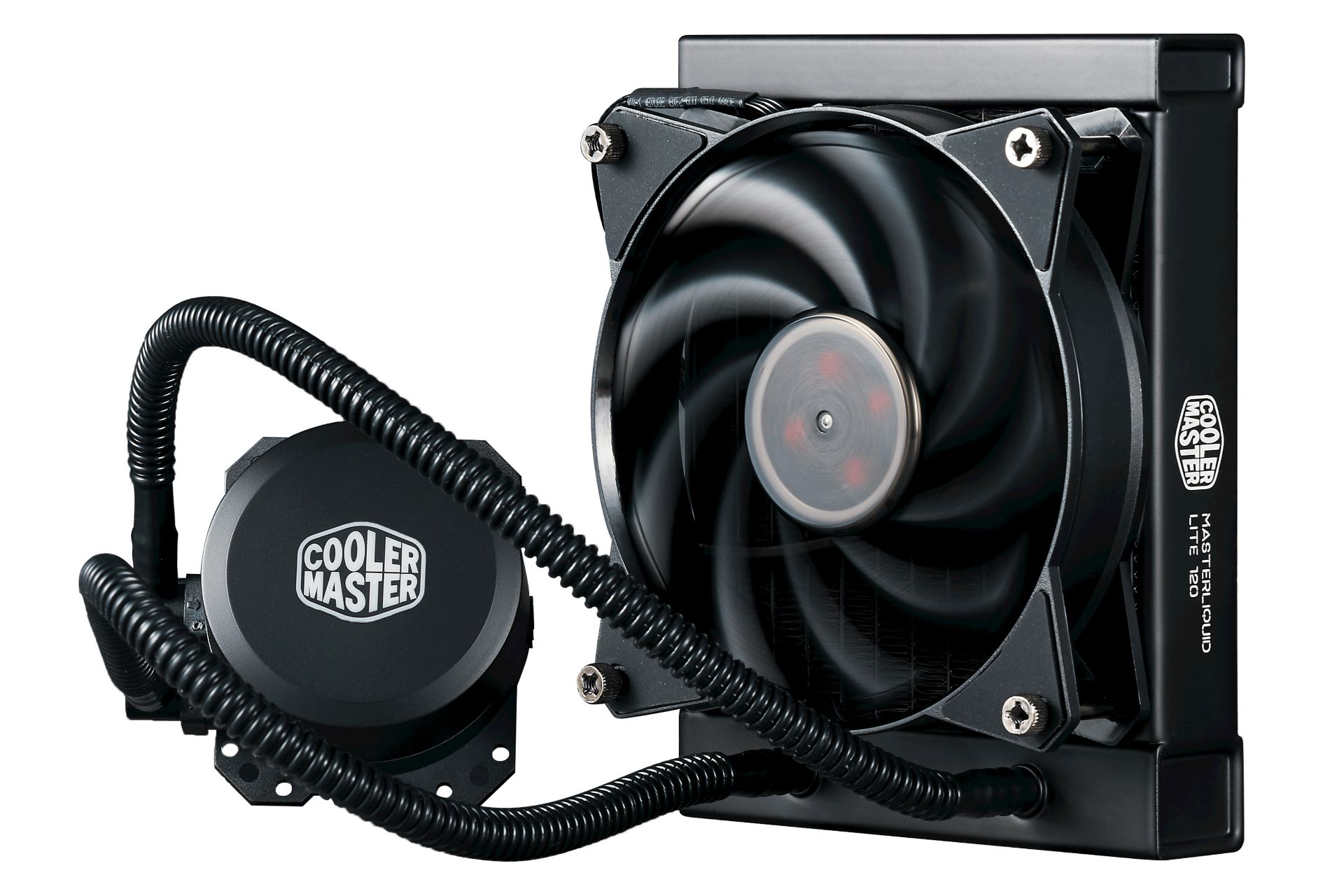 نمای جانبی خنک کننده مایع کولر مستر MASTERLIQUID LITE 120