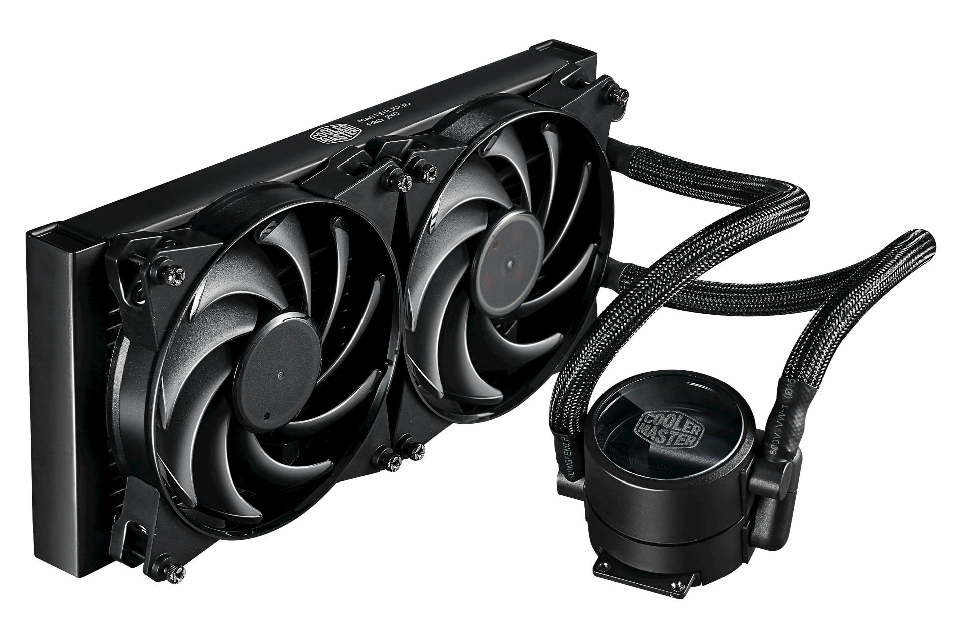 نمای جانبی خنک کننده مایع کولر مستر MASTERLIQUID PRO 240