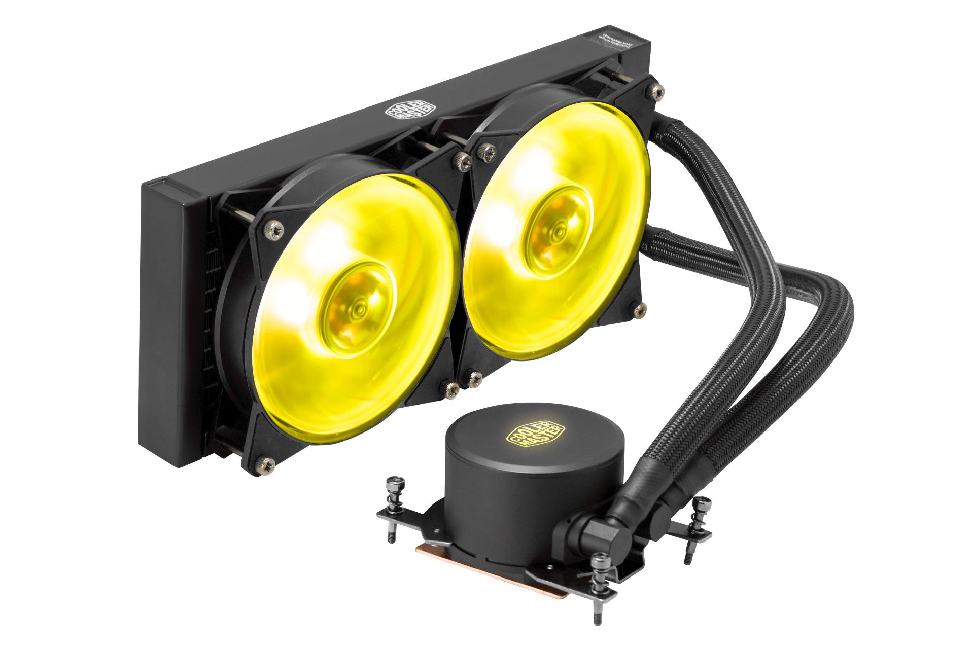 خنک کننده مایع کولر مستر MASTERLIQUID ML240 RGB TR4 EDITION با نورپردازی زرد