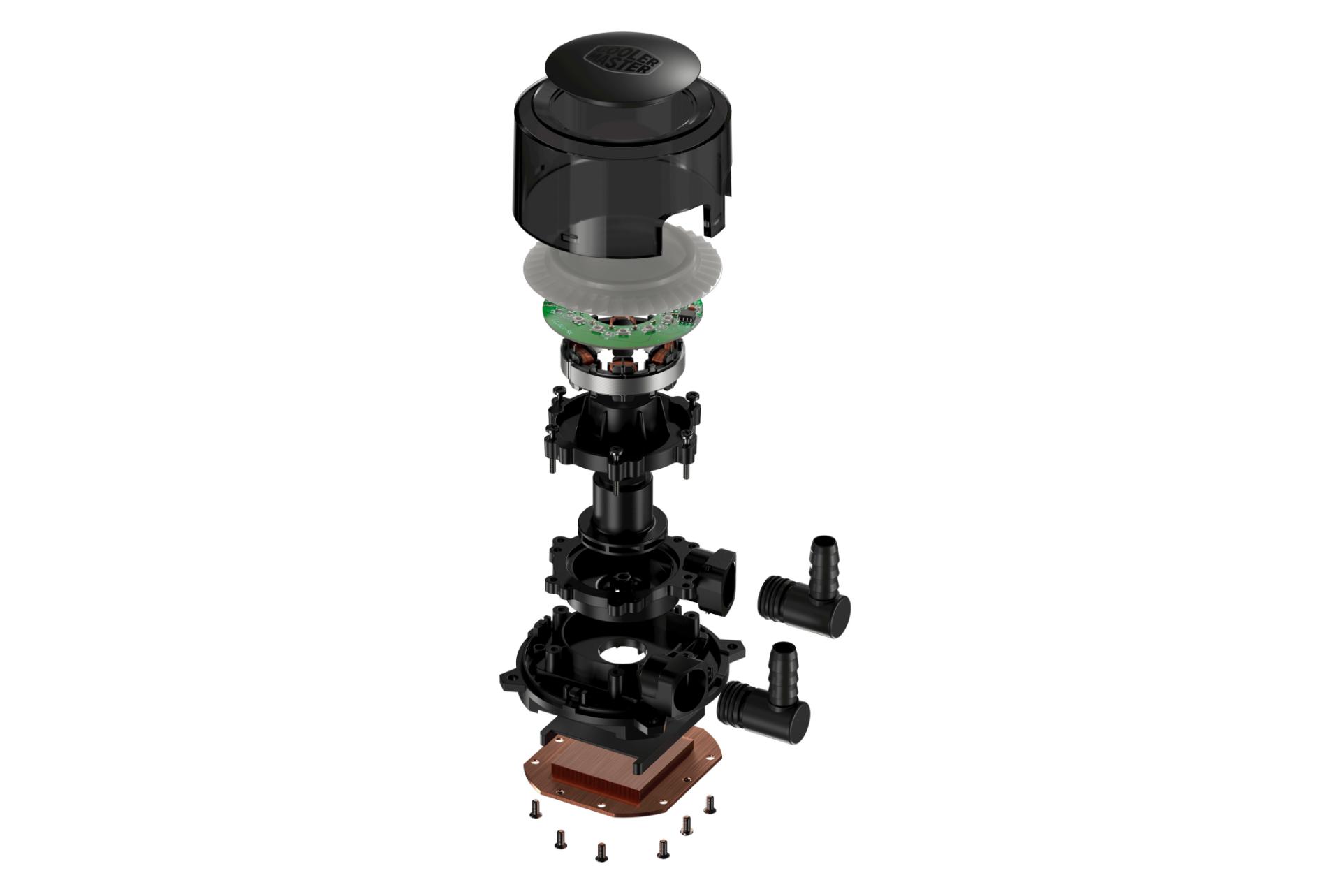 اجزای داخلی پمپ خنک کننده مایع کولر مستر MASTERLIQUID ML120R RGB