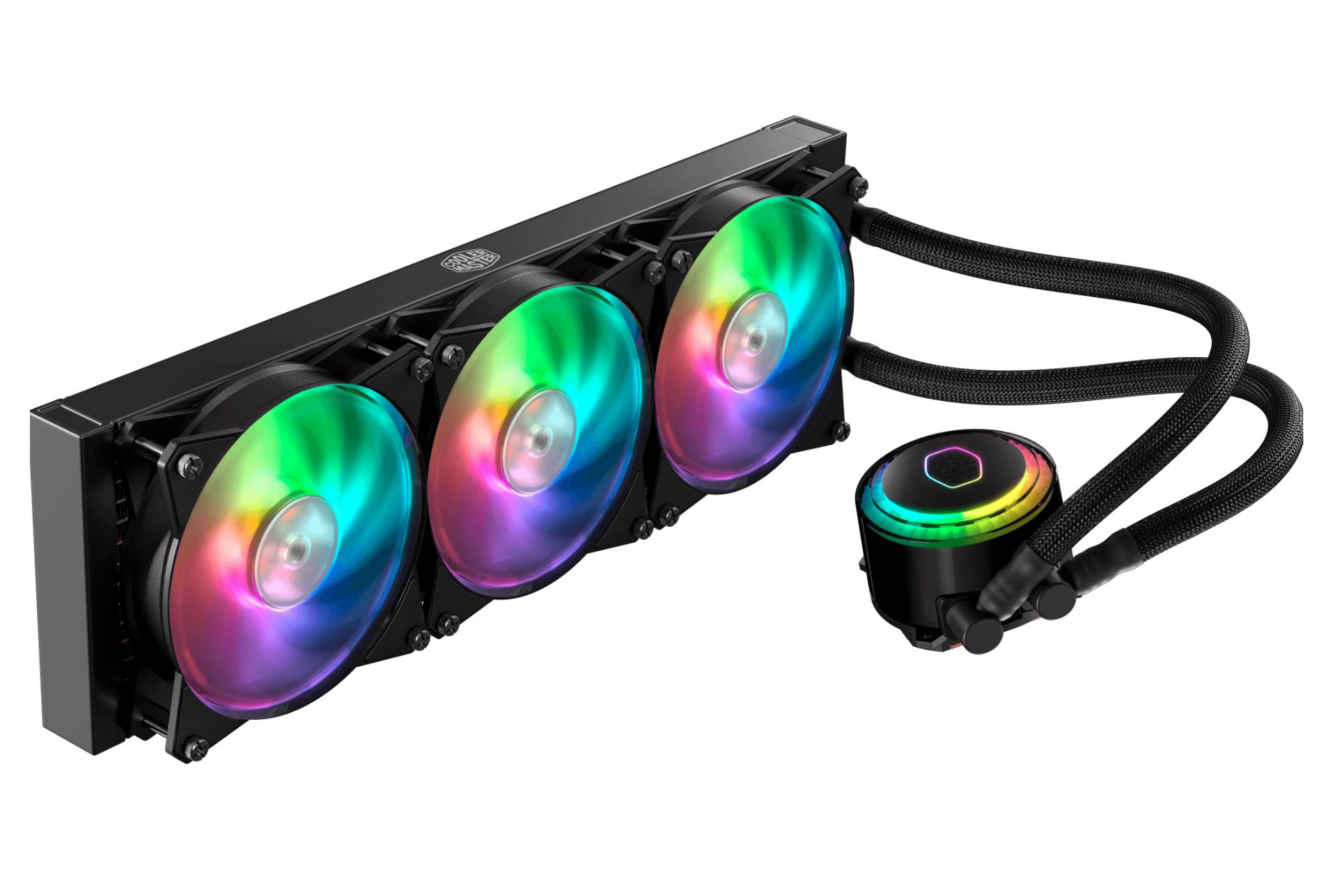 نمای جانبی خنک کننده مایع کولر مستر MASTERLIQUID ML360R RGB