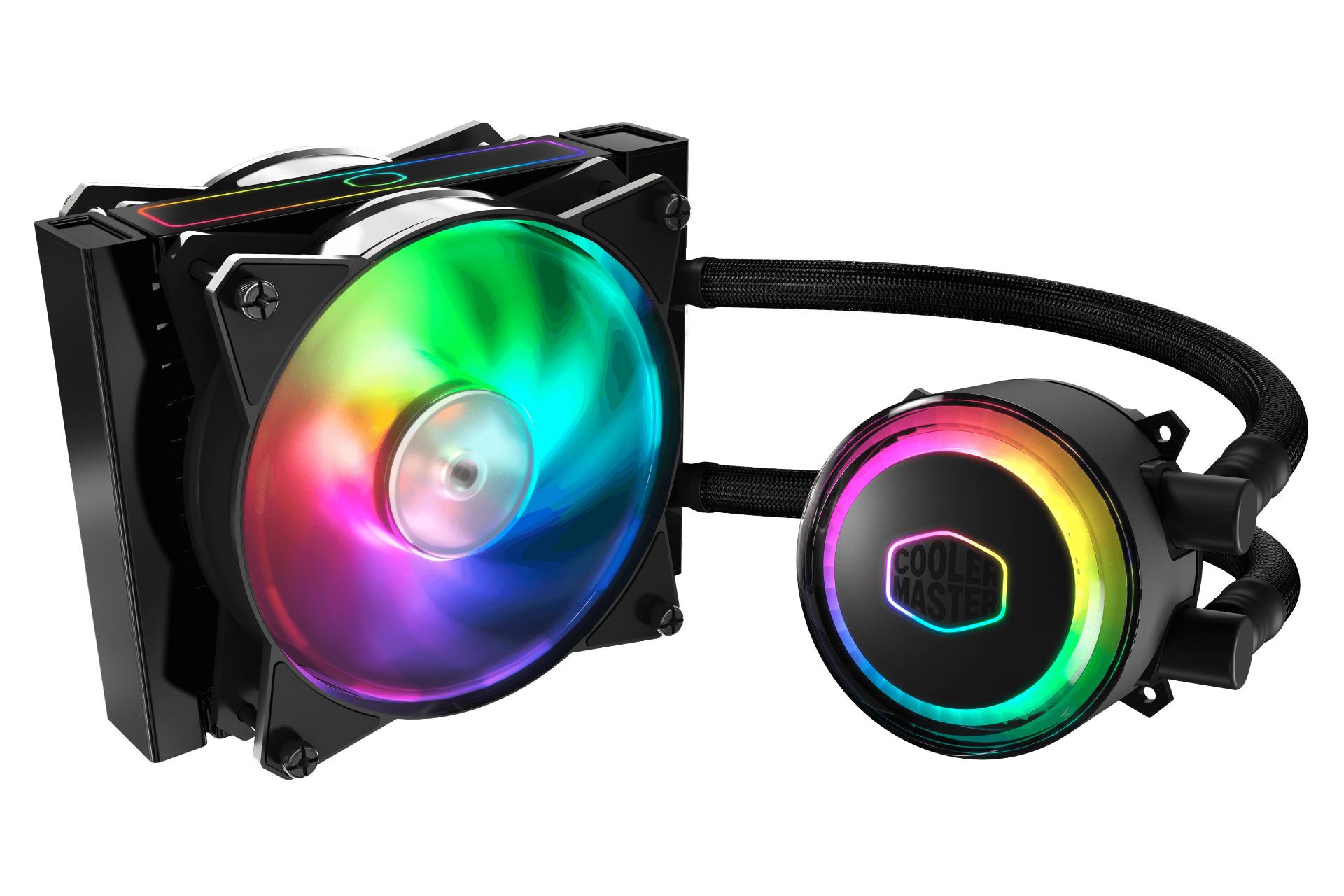 نمای جانبی خنک کننده مایع کولر مستر MASTERLIQUID ML120RS RGB