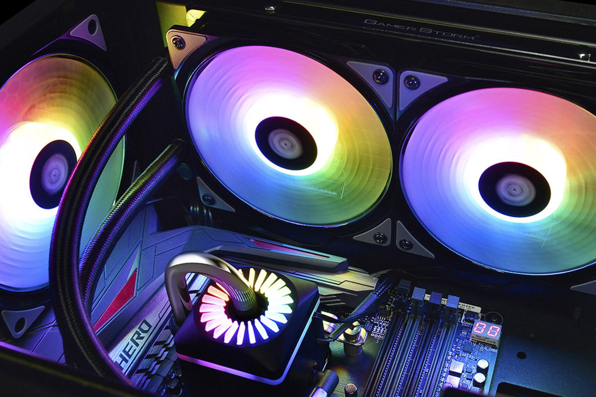 خنک کننده مایع دیپ کول CAPTAIN 240PRO V2 داخل کیس