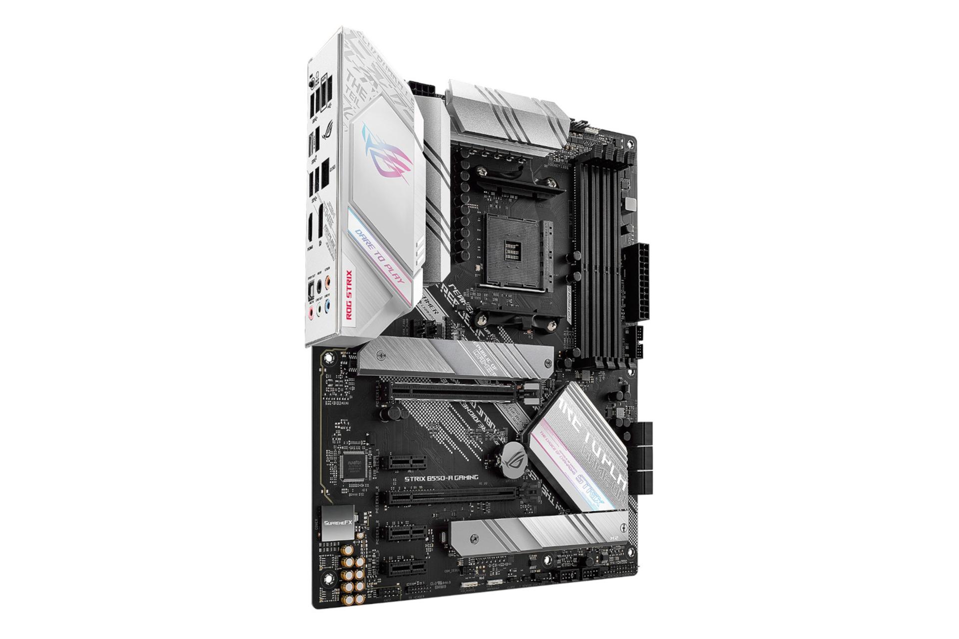 نمای چپ مادربرد ایسوس ASUS ROG STRIX B550-A GAMING