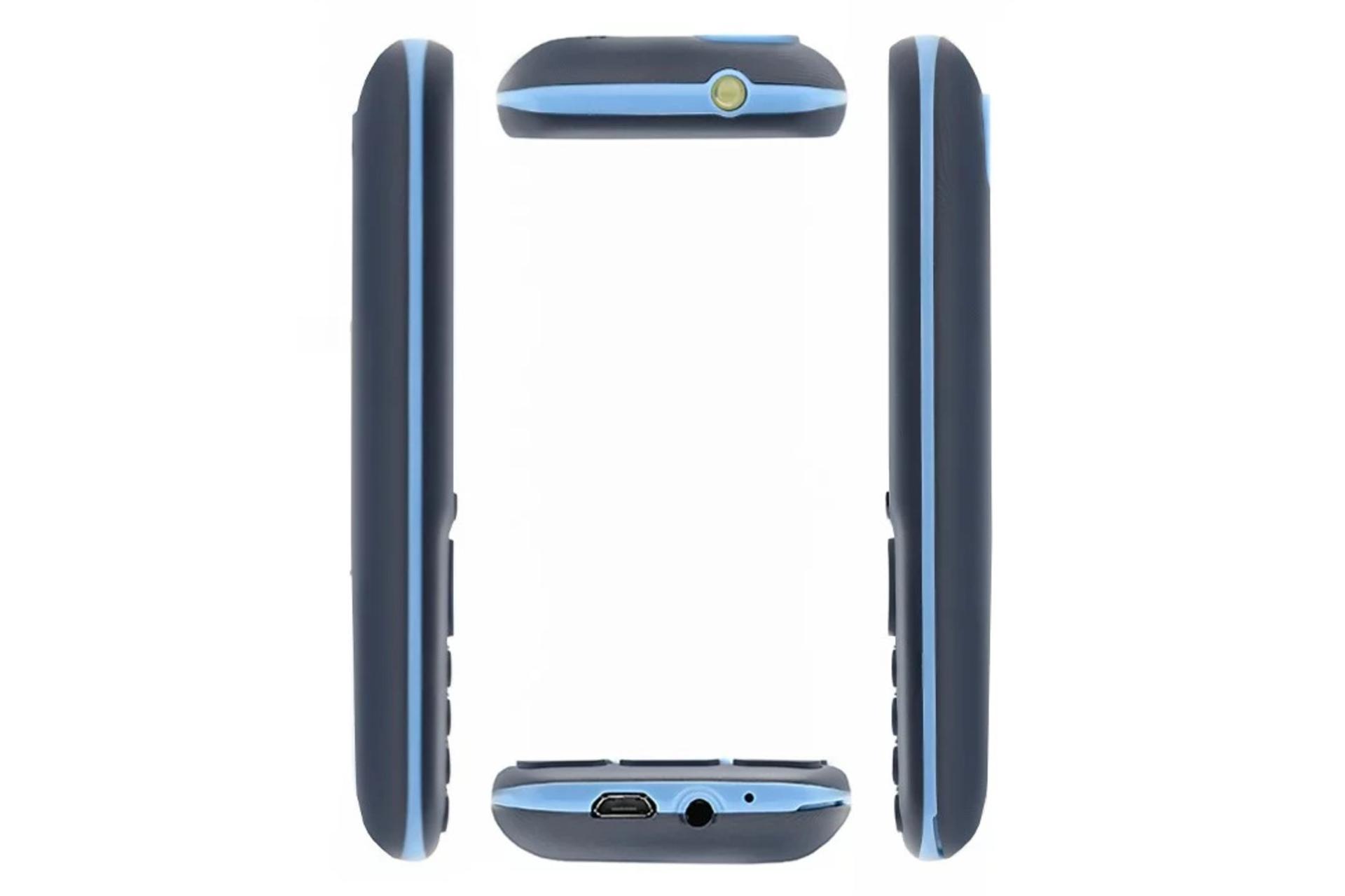 نمای جانبی گوشی موبایل کاجیتل KGTEL K2173 آبی