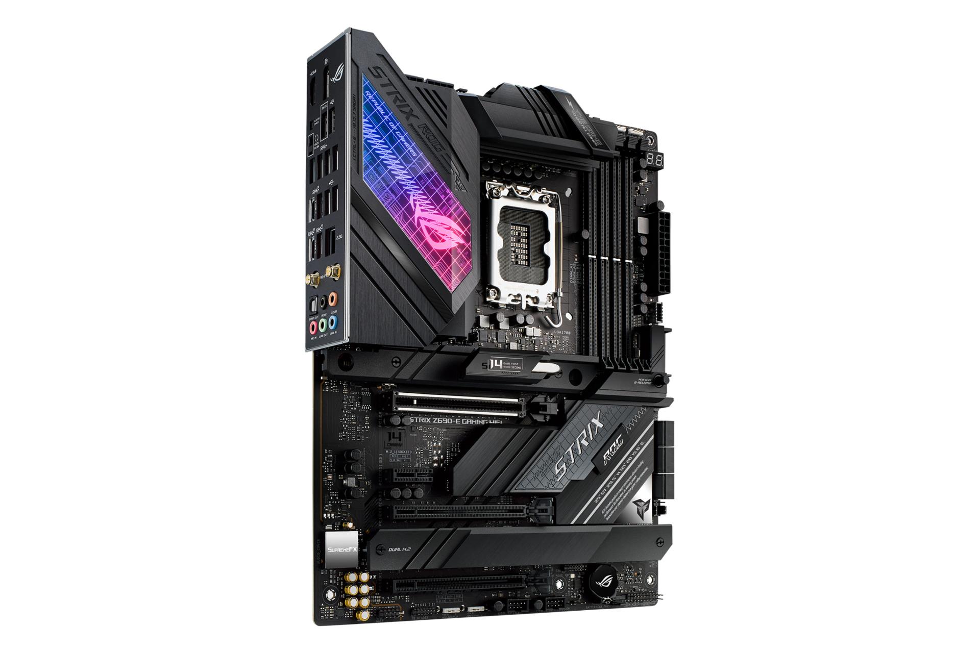 نمای سمت چپ مادربرد ایسوس ASUS ROG STRIX Z690-E GAMING WIFI