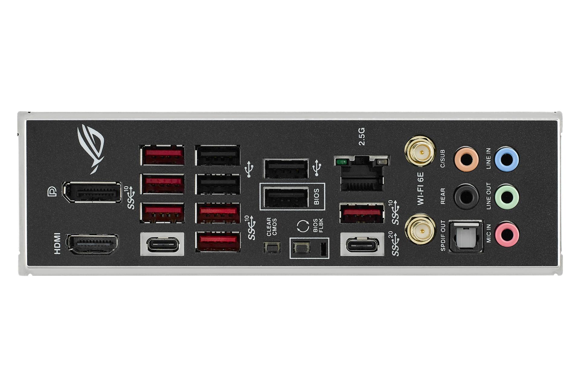 درگاه های مادربرد ایسوس ASUS ROG STRIX B650E-E GAMING WIFI