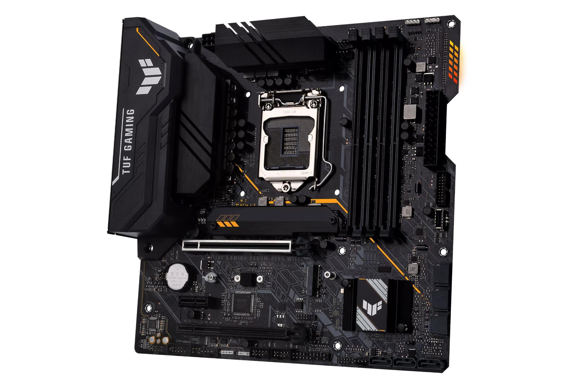 نمای کناری مادربرد ایسوس ASUS TUF GAMING B560M-PLUS WIFI