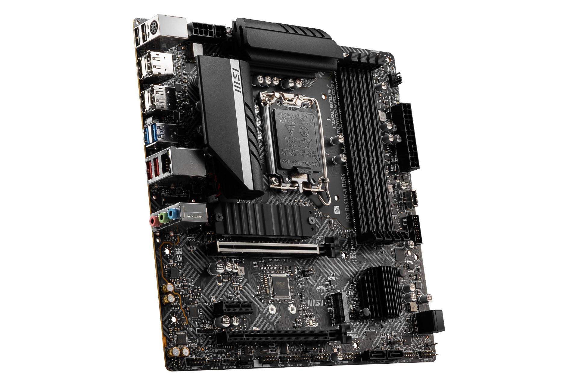 نمای چپ مادربرد ام اس آی MSI PRO B660M-A DDR4