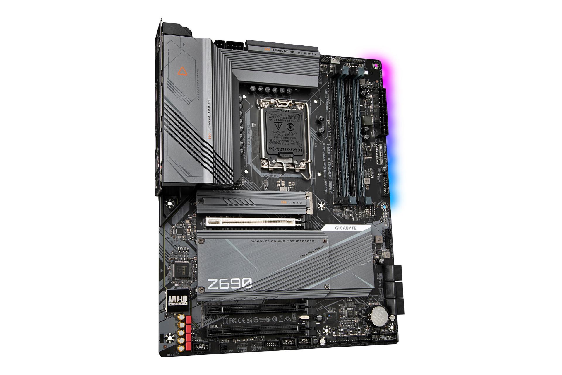 نمای چپ مادربرد گیگابایت GIGABYTE Z690 GAMING X DDR4 (rev. 1.0)