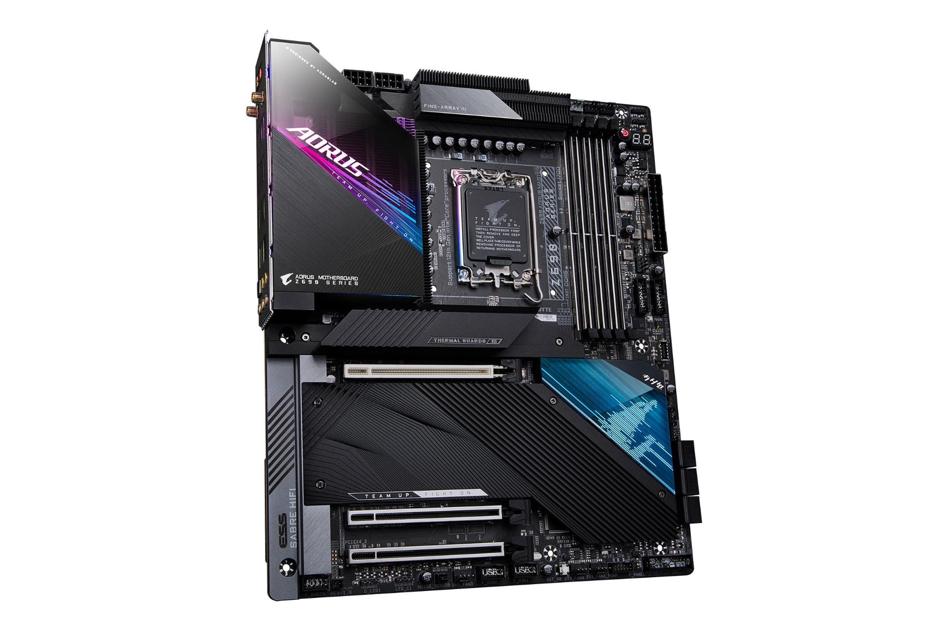 نمای چپ مادربرد گیگابایت GIGABYTE Z690 AORUS MASTER (rev. 1.x)