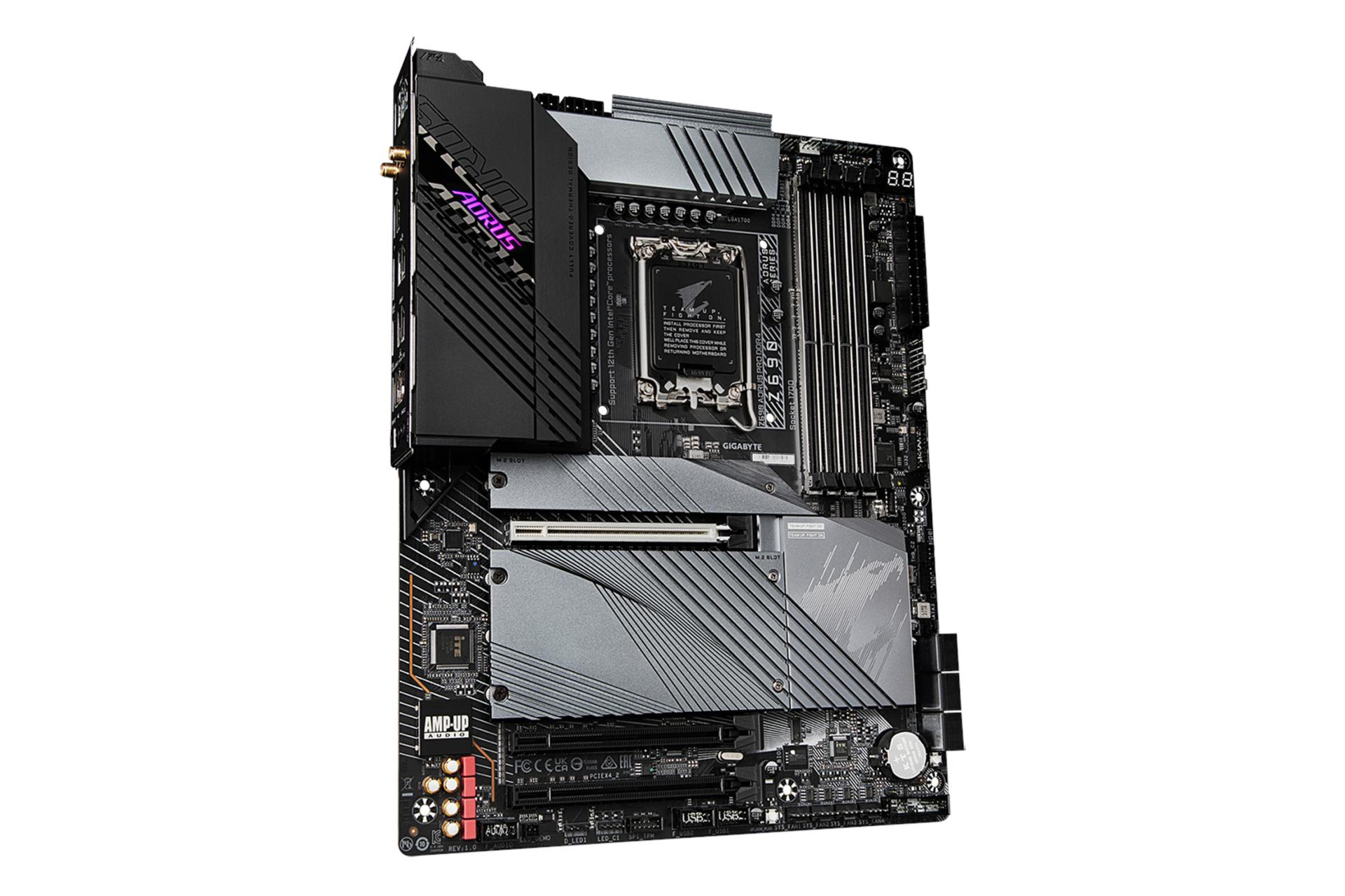 نمای چپ مادربرد گیگابایت GIGABYTE Z690 AORUS PRO DDR4 (rev. 1.x)