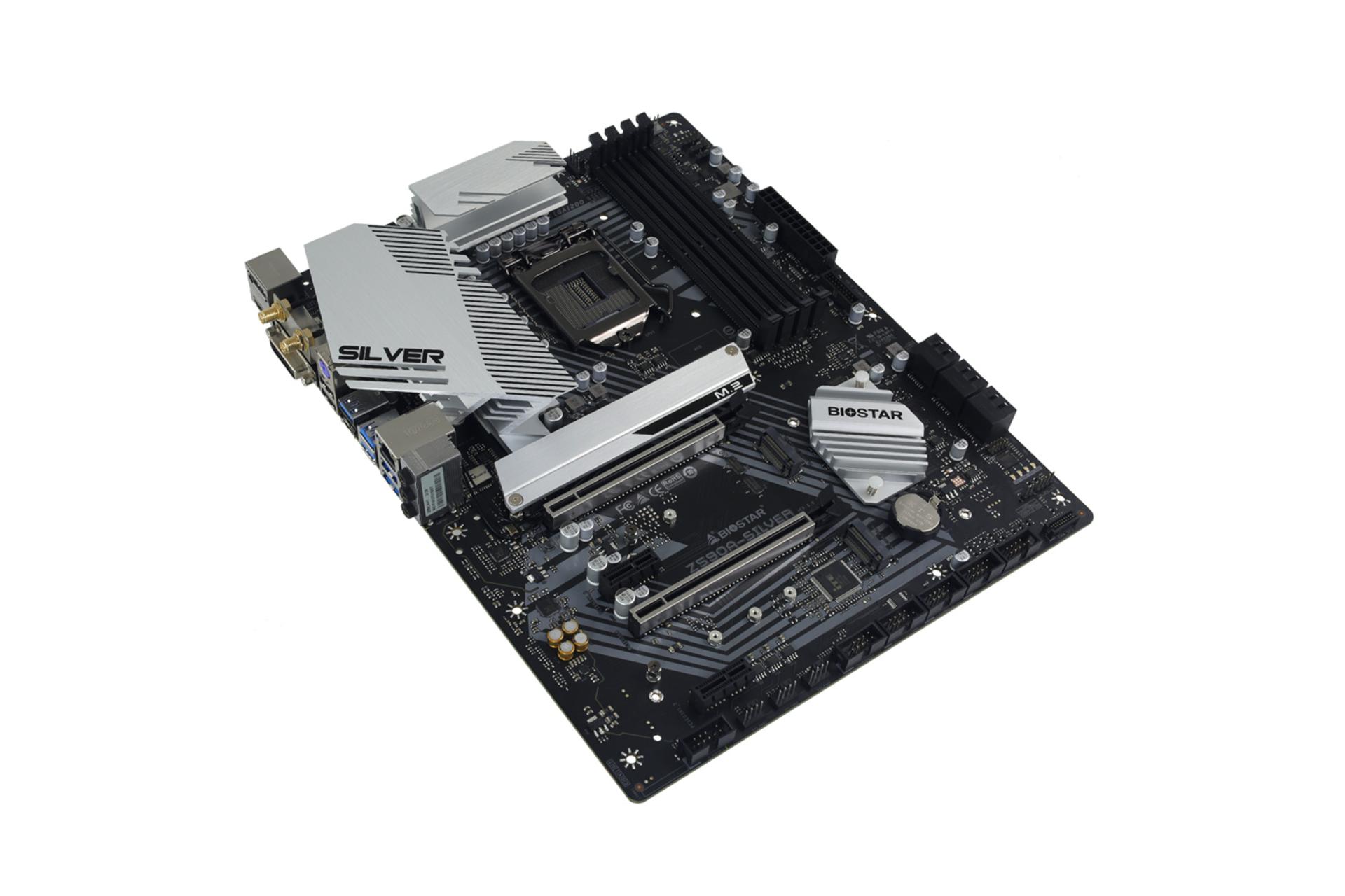 نمای بالا مادربرد بایواستار Biostar Z590A-SILVER