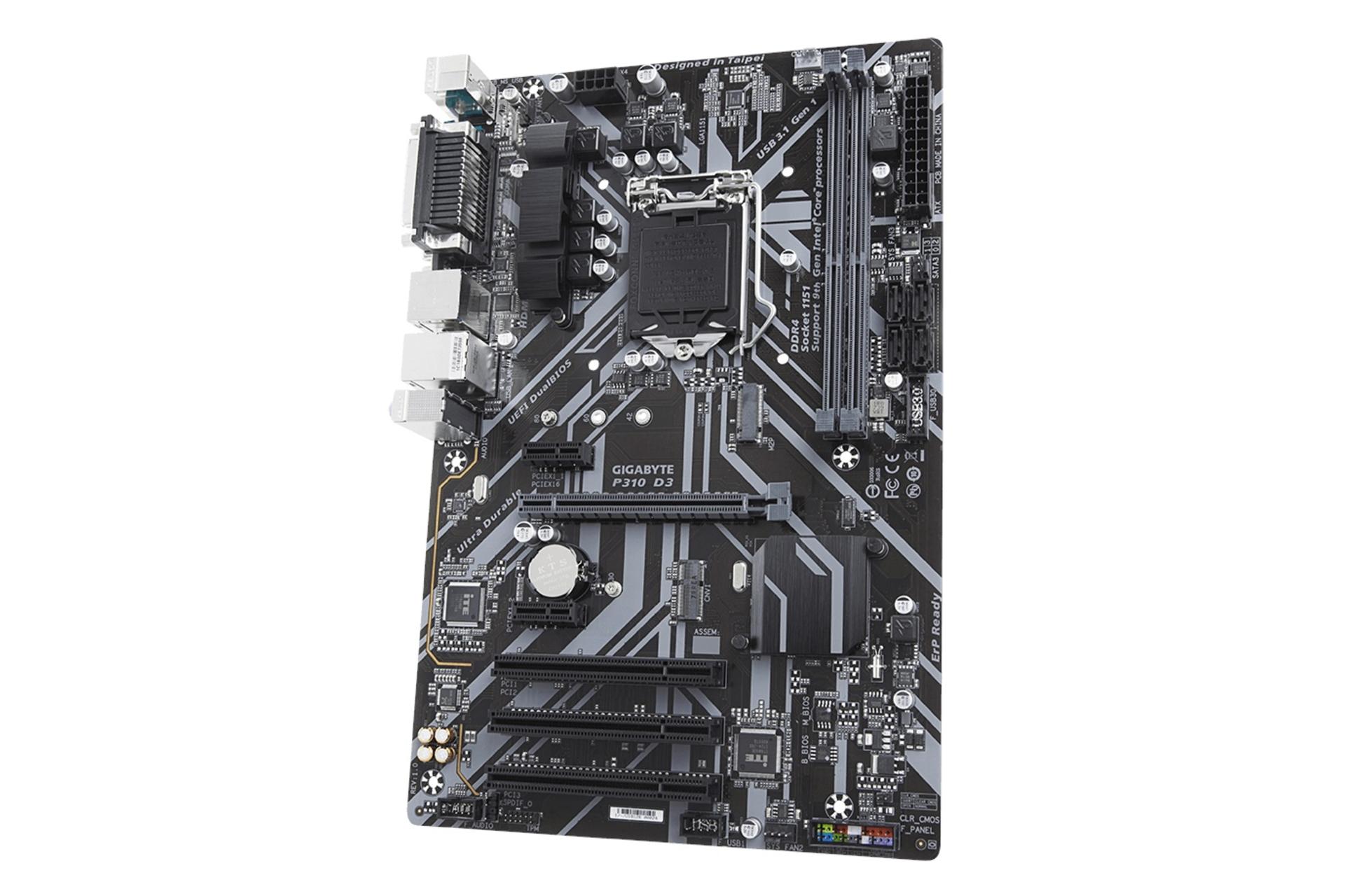 نمای راست مادربرد گیگابایت GIGABYTE P310 D3 (rev. 1.0)