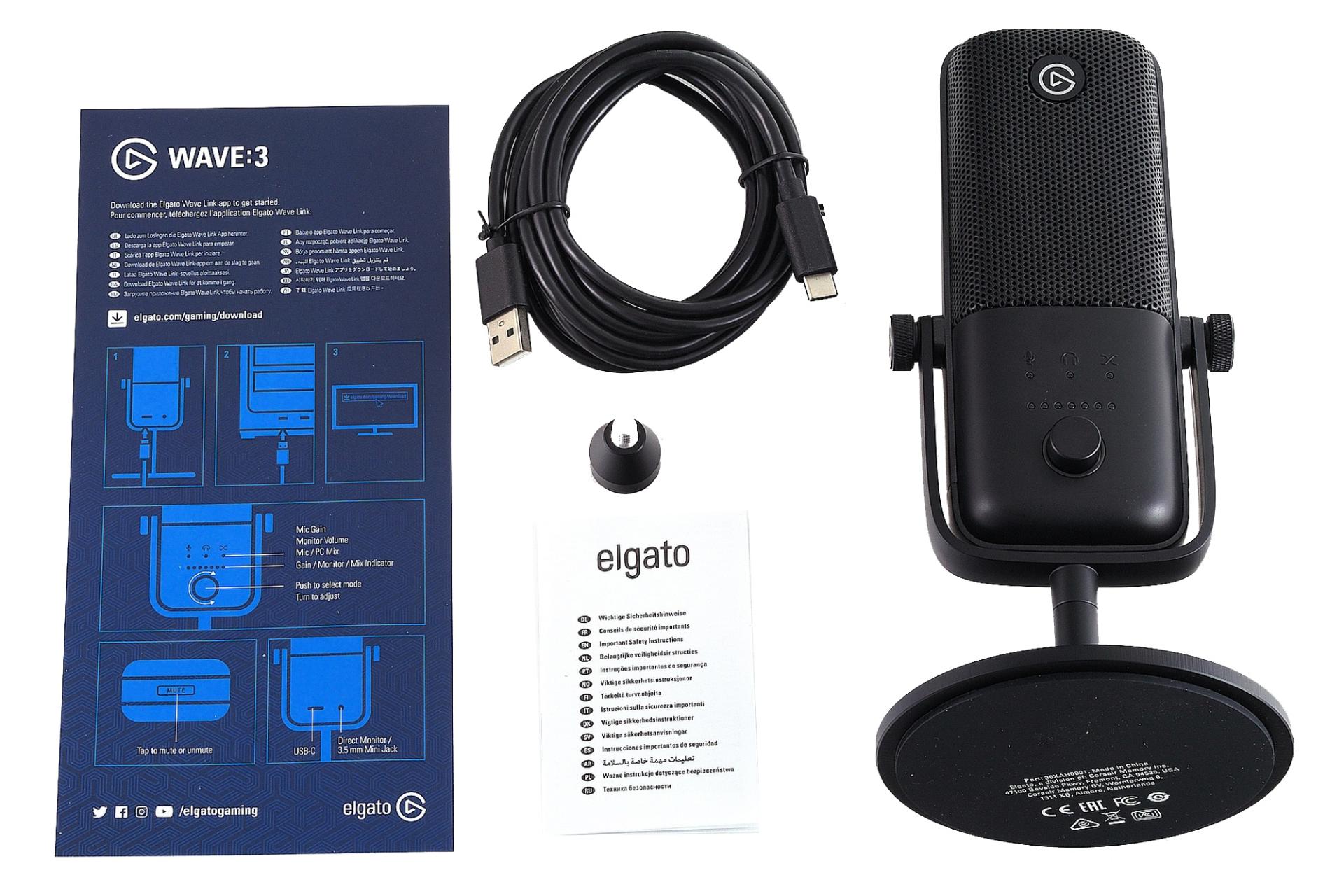 اقلام همراه میکروفون الگاتو Elgato Wave 3