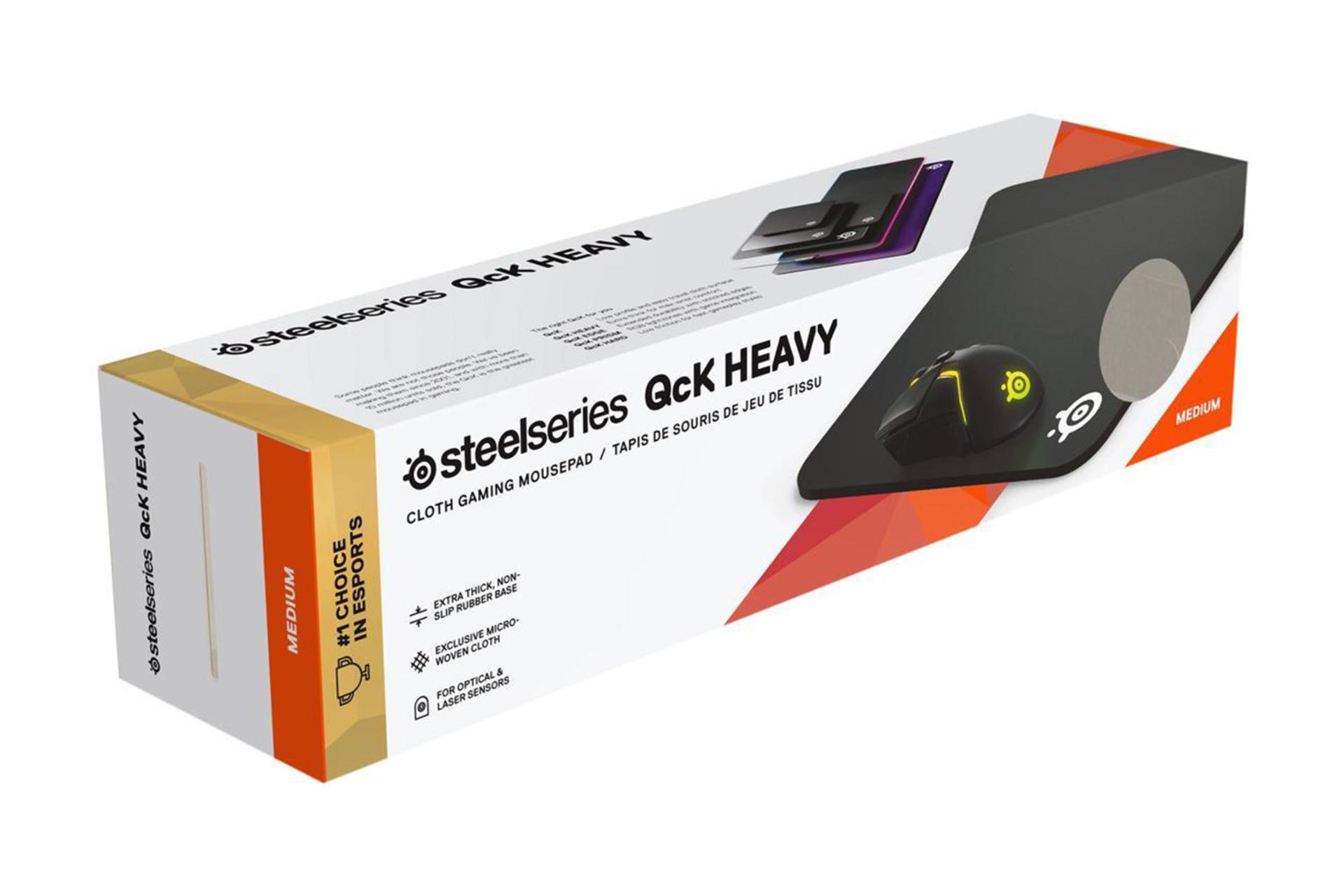 بسته بندی ماوس پد استیل سریز SteelSeries QcK Heavy Medium