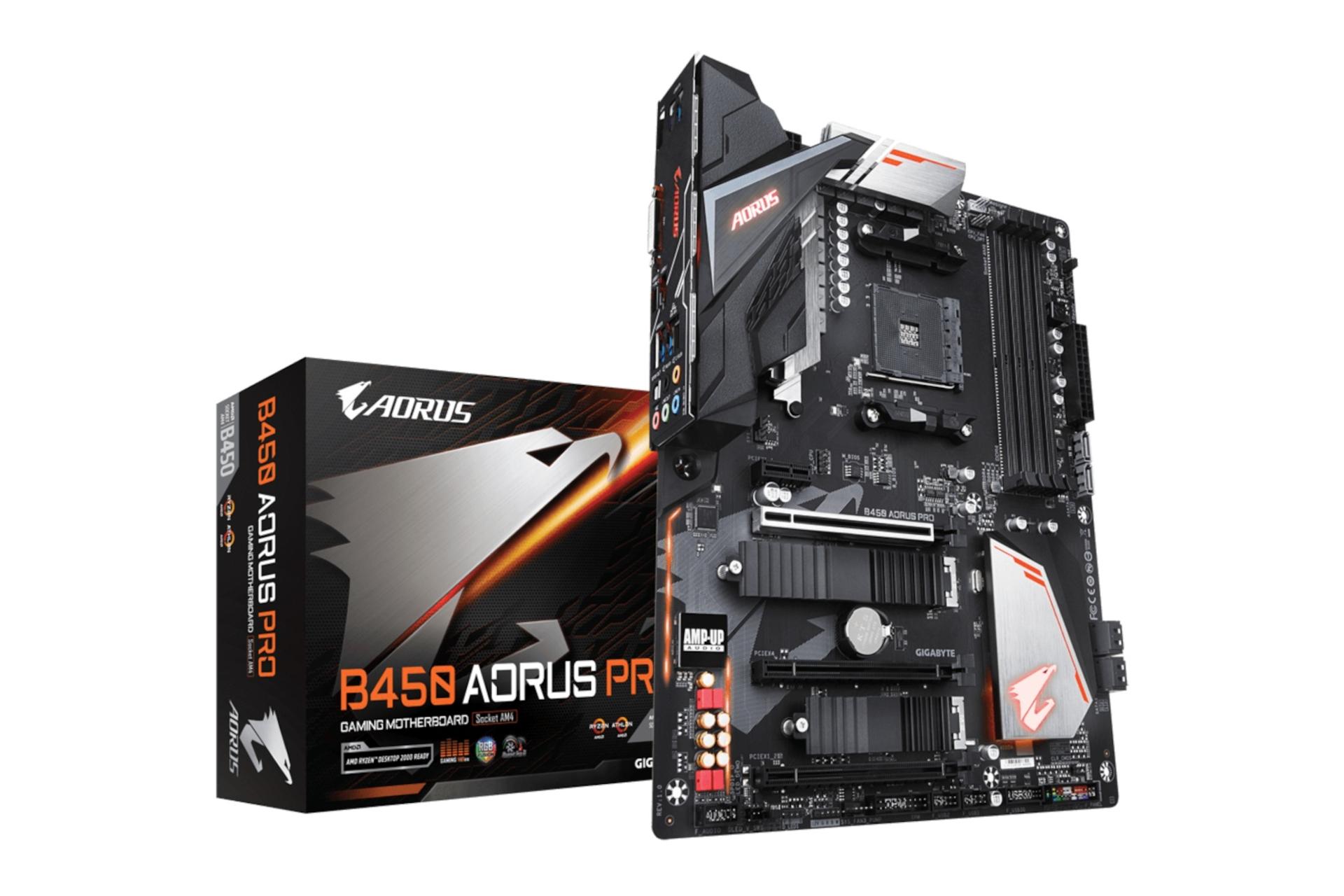 جعبه مادربرد گیگابایت GIGABYTE B450 AORUS PRO (rev. 1.0)