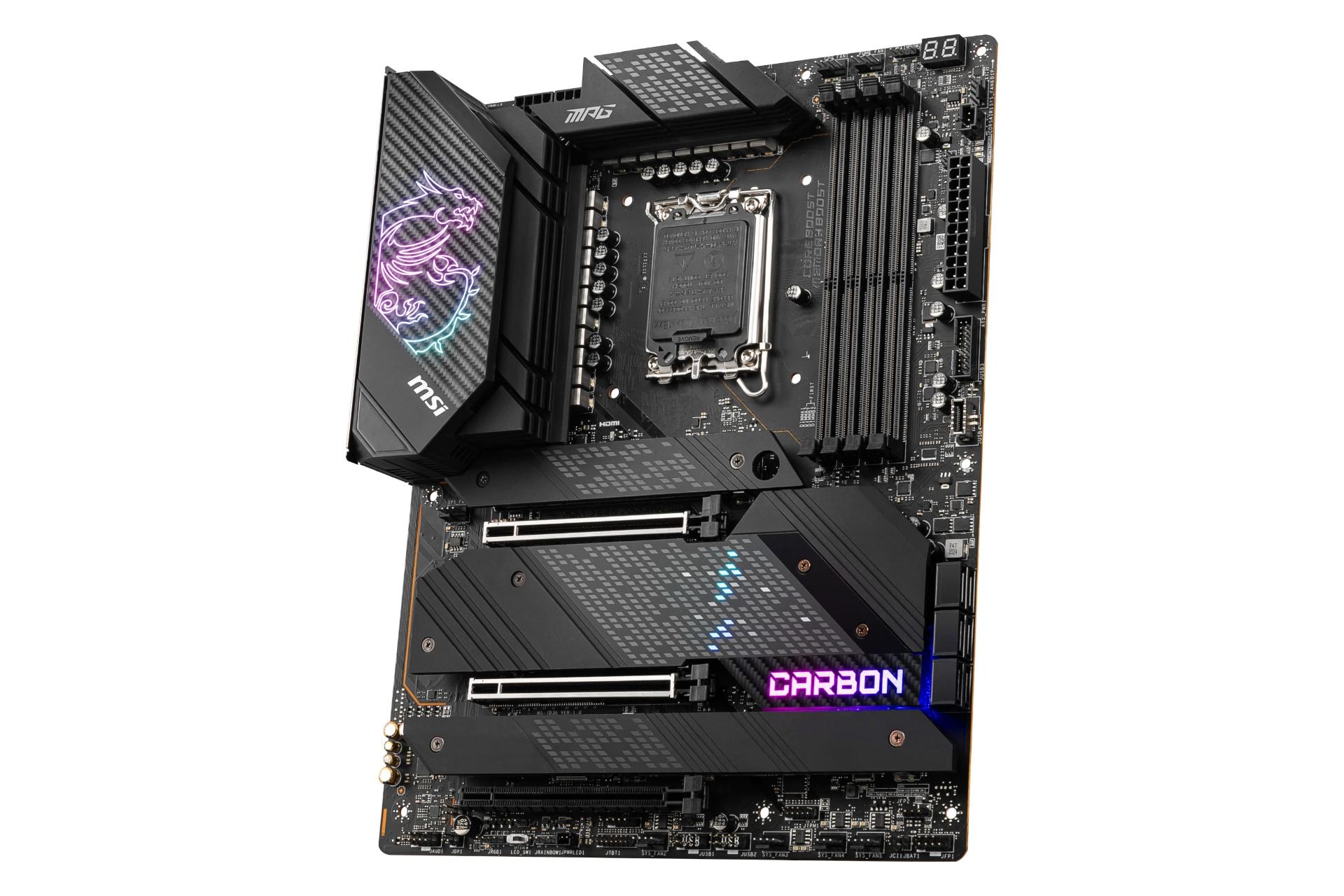 نمای راست مادربرد ام اس آی MSI MPG Z690 CARBON WIFI