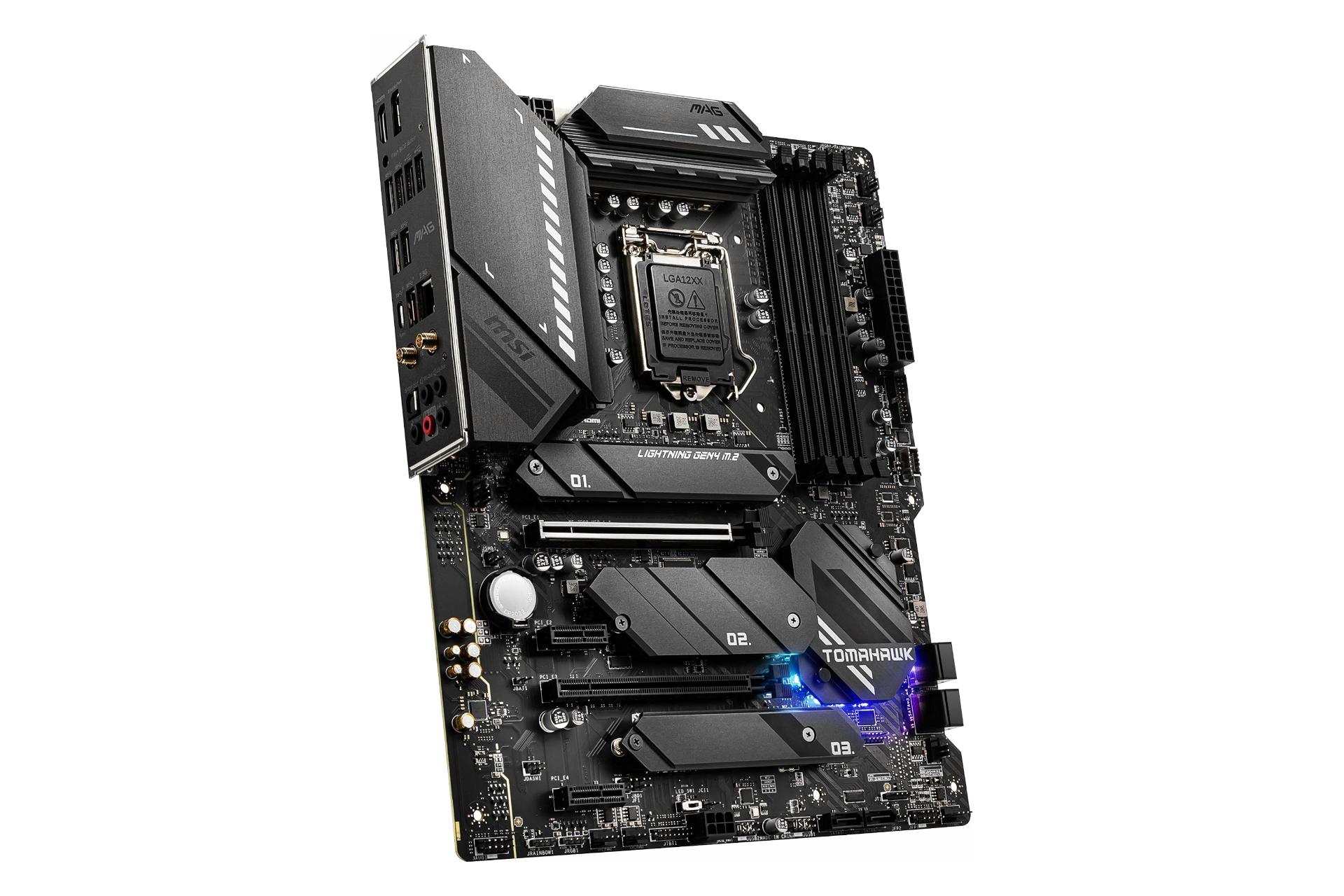 نمای چپ مادربرد ام اس آی MSI MAG Z590 TOMAHAWK WIFI