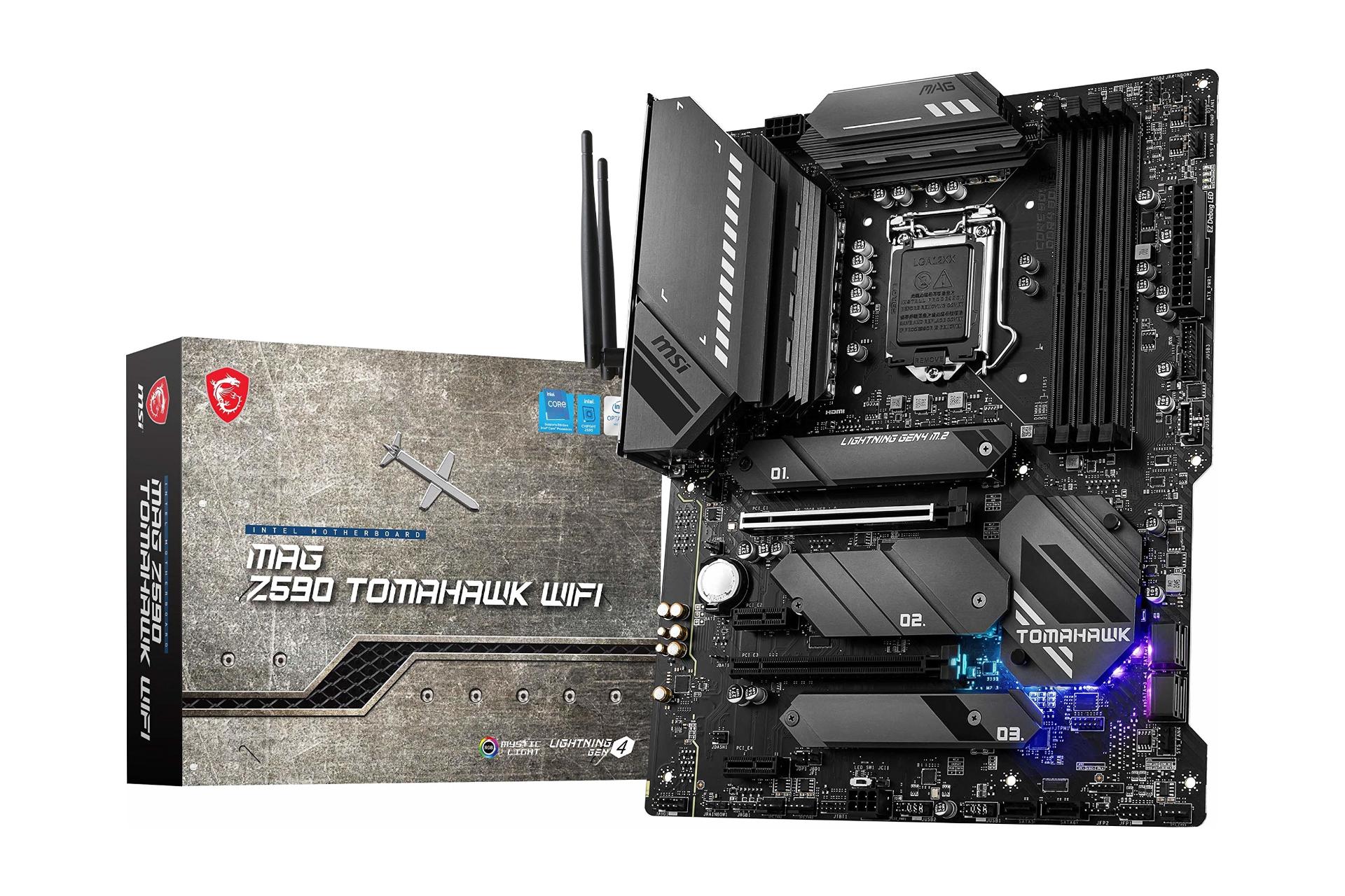 جعبه مادربرد ام اس آی MSI MAG Z590 TOMAHAWK WIFI