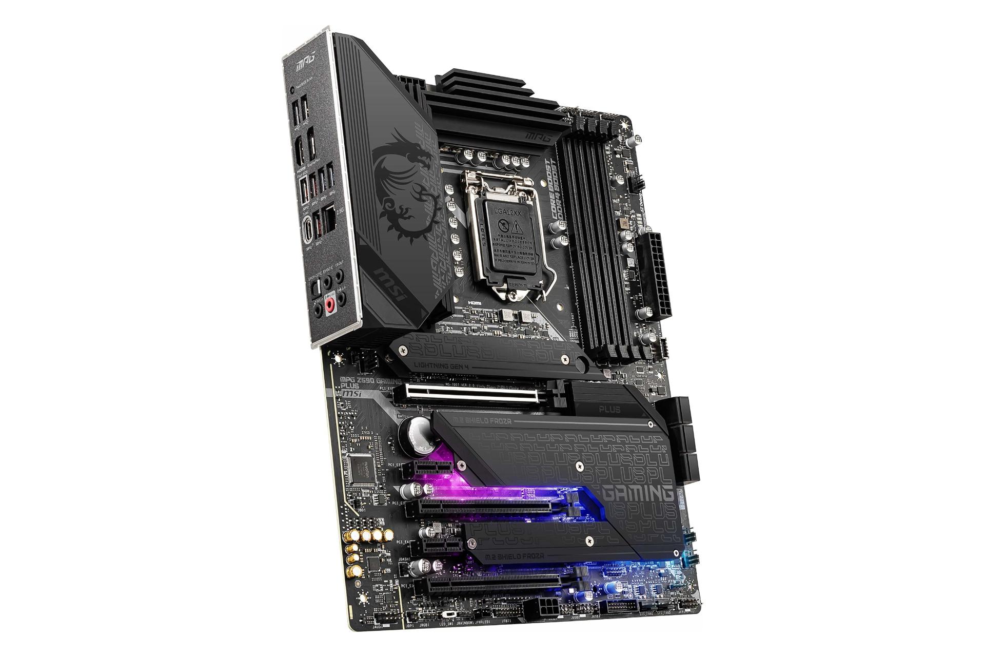 نمای چپ مادربرد ام اس آی MSI MPG Z590 GAMING PLUS