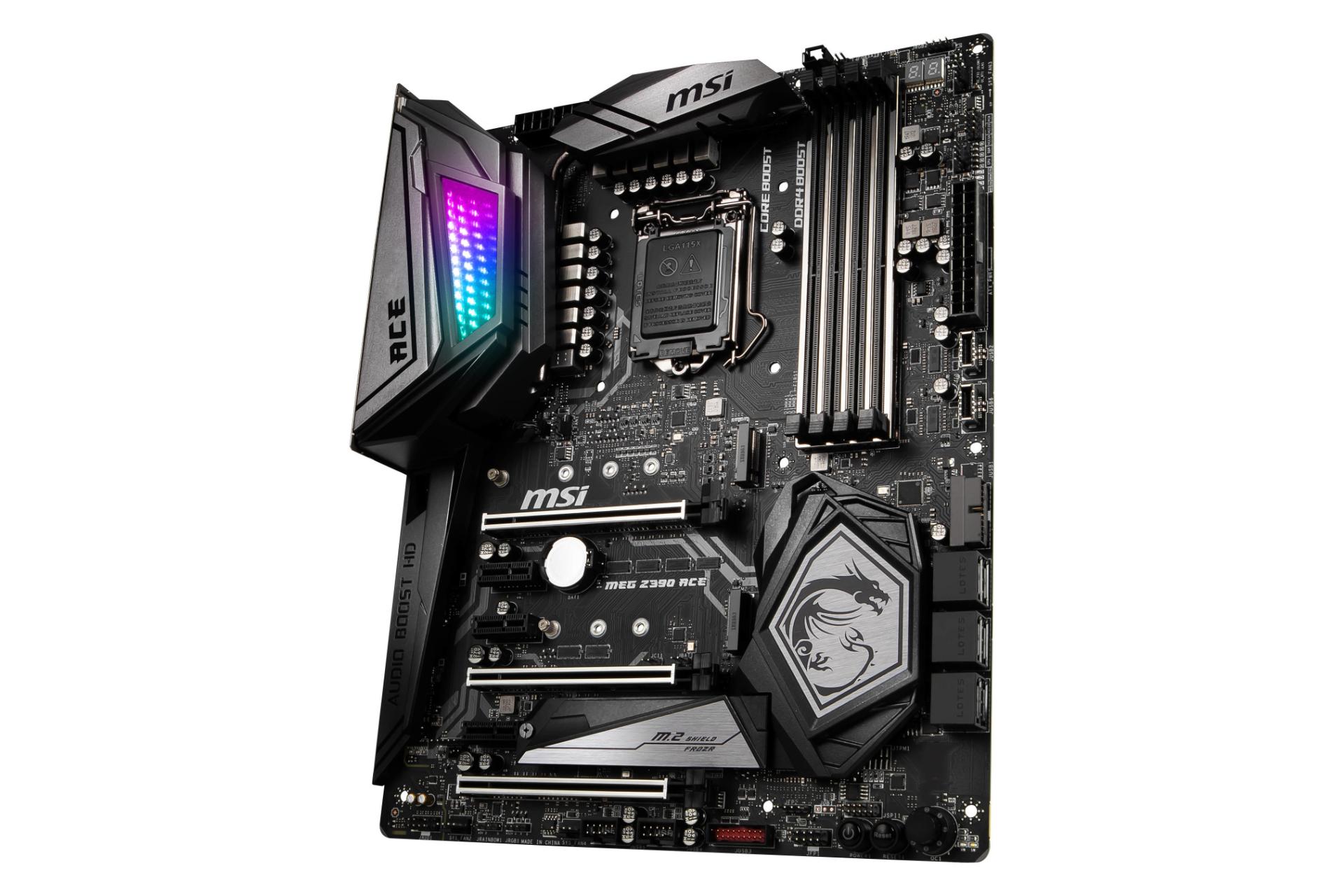 نمای راست مادربرد ام اس آی MSI MEG Z390 ACE