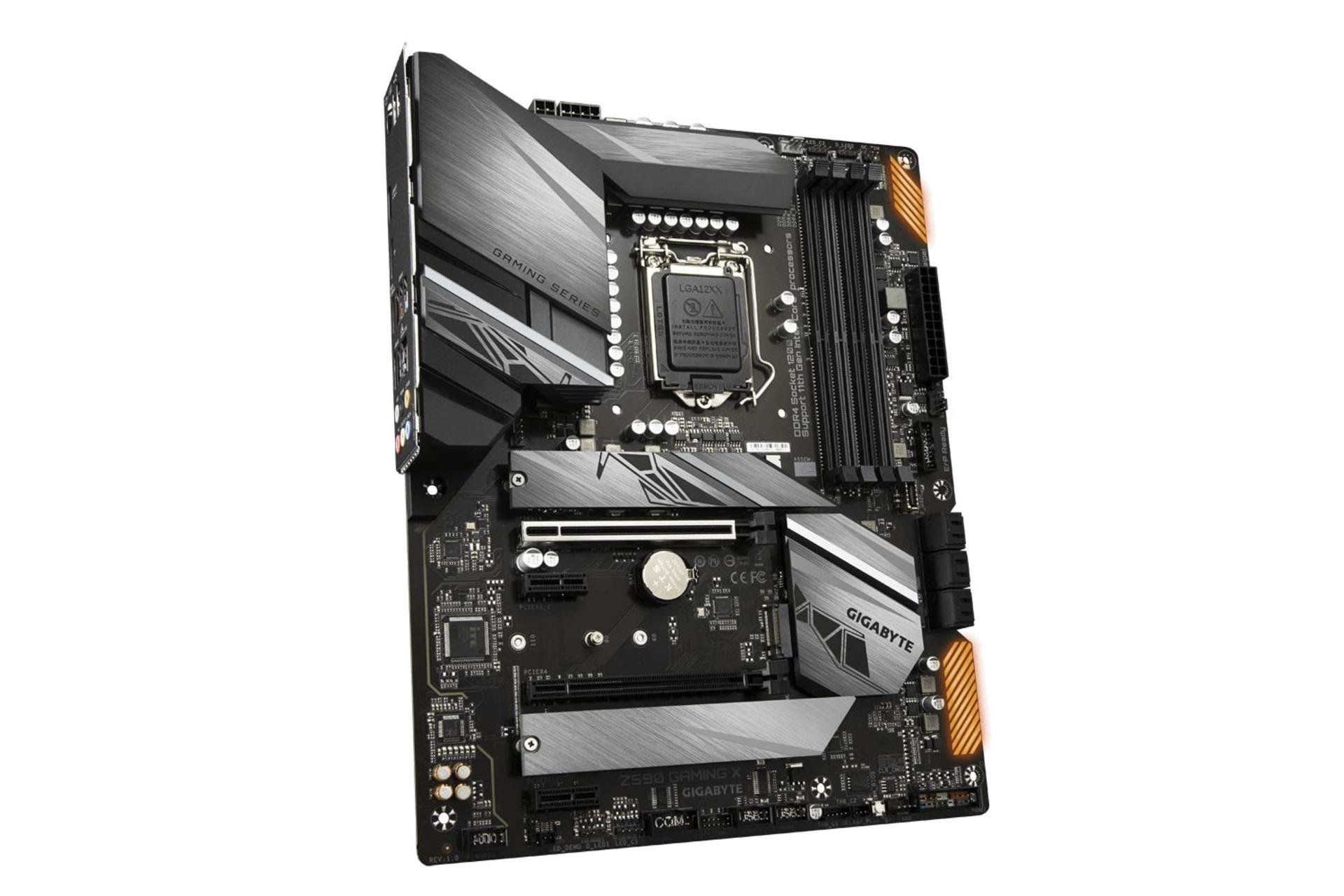 نمای چپ مادربرد گیگابایت GIGABYTE Z590 GAMING X (rev. 1.x)