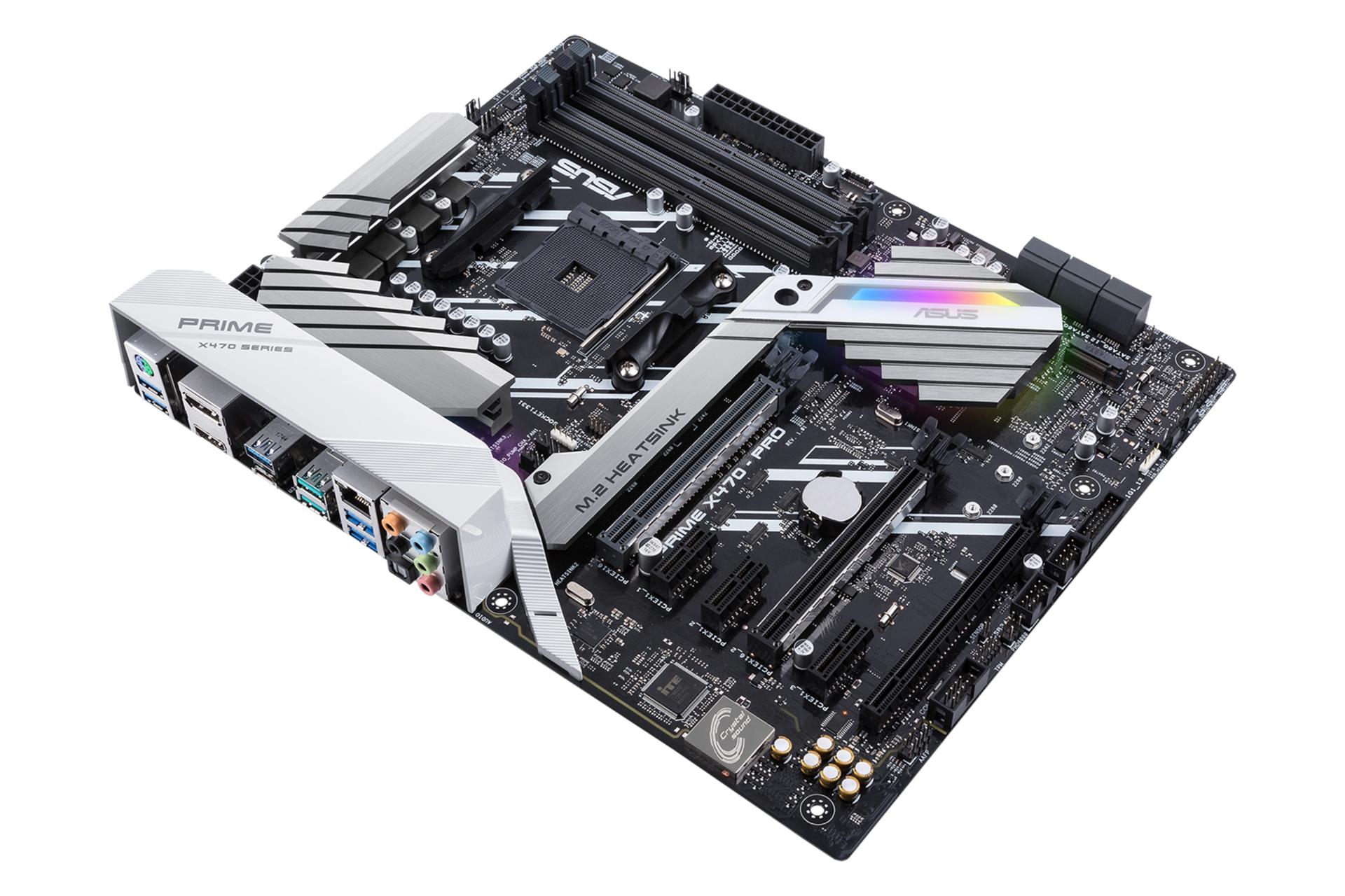 نمای بالا مادربرد ایسوس ASUS PRIME X470-PRO