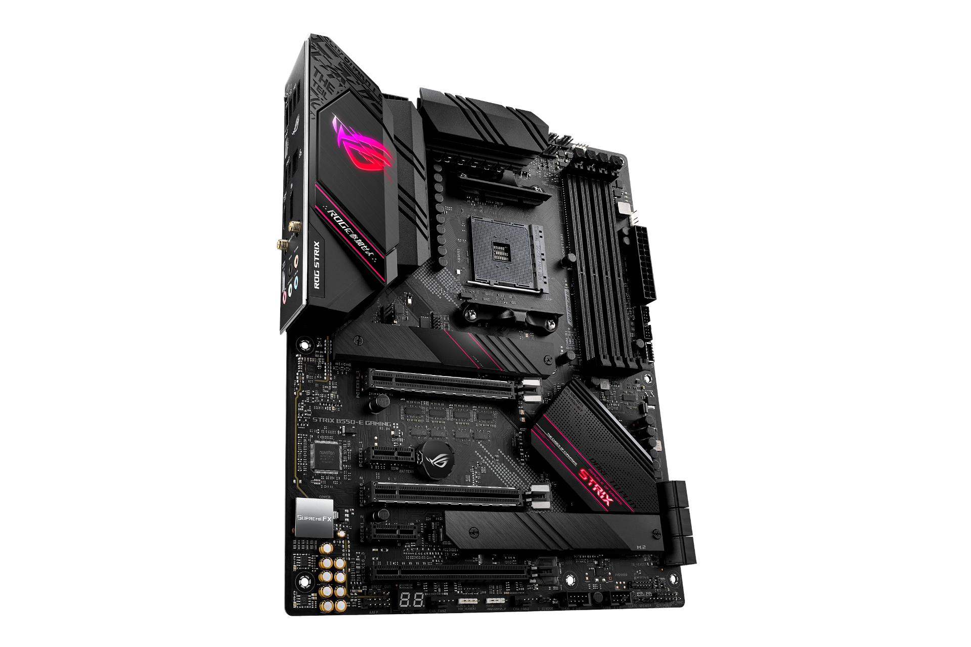 نمای چپ مادربرد ایسوس ASUS ROG STRIX B550-E GAMING