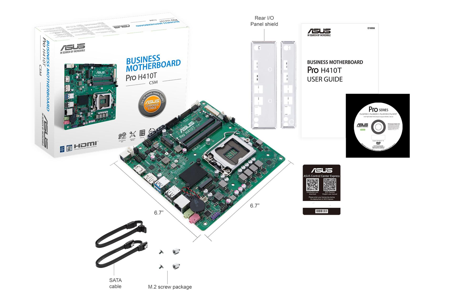 اقلام همراه مادربرد ایسوس ASUS Pro H410T/CSM