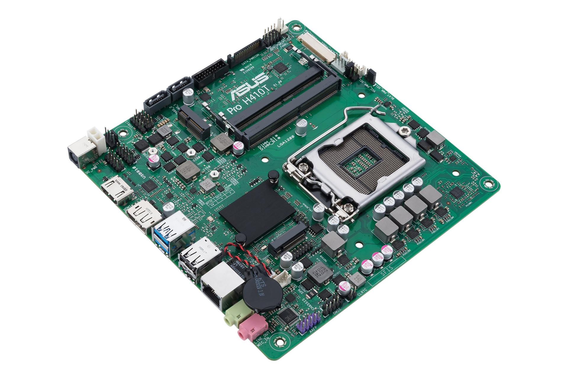 نمای کناری مادربرد ایسوس ASUS Pro H410T/CSM