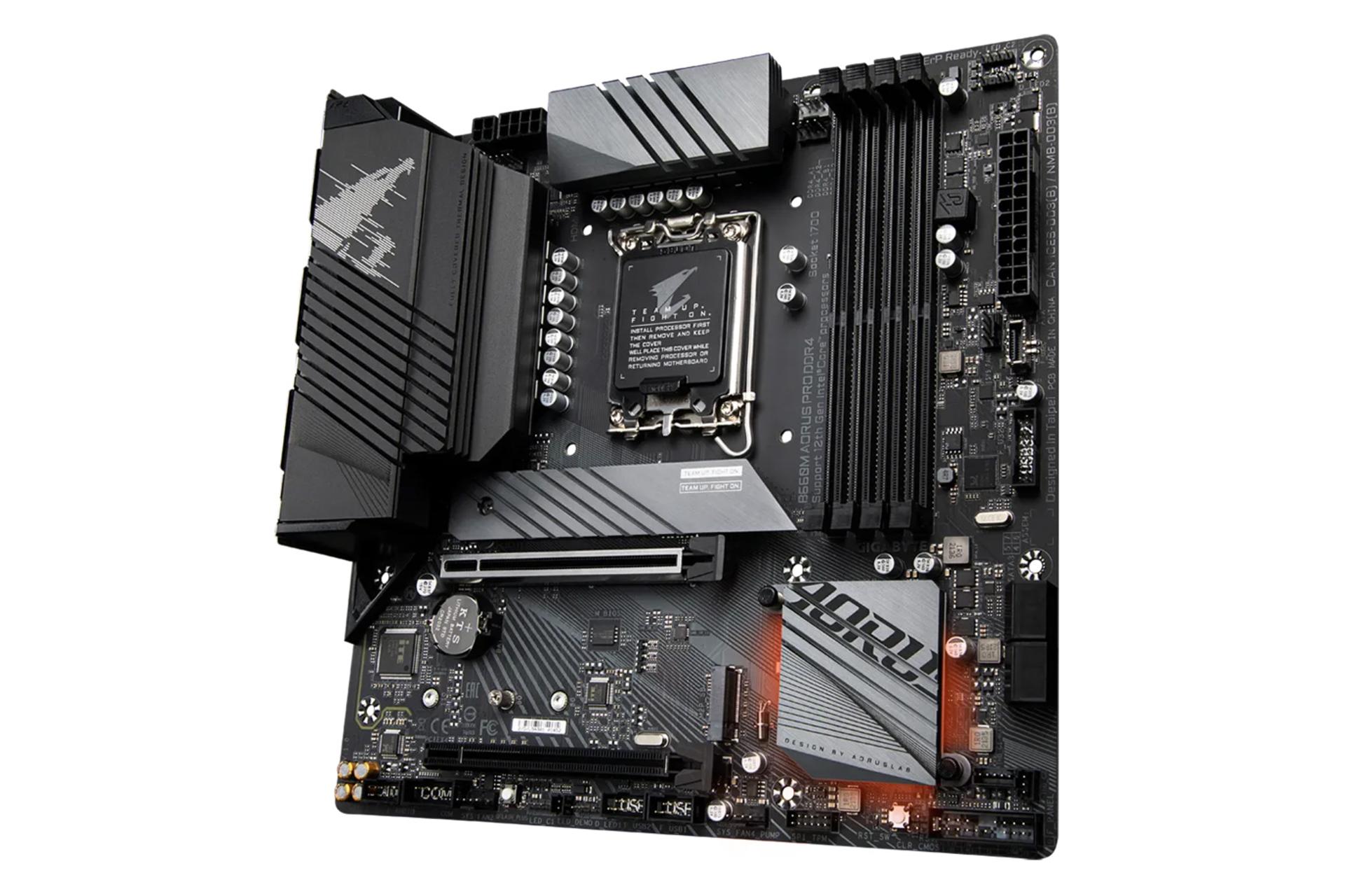 نمای کناری مادربرد گیگابایت GIGABYTE B660M AORUS PRO DDR4 (rev. 1.0)