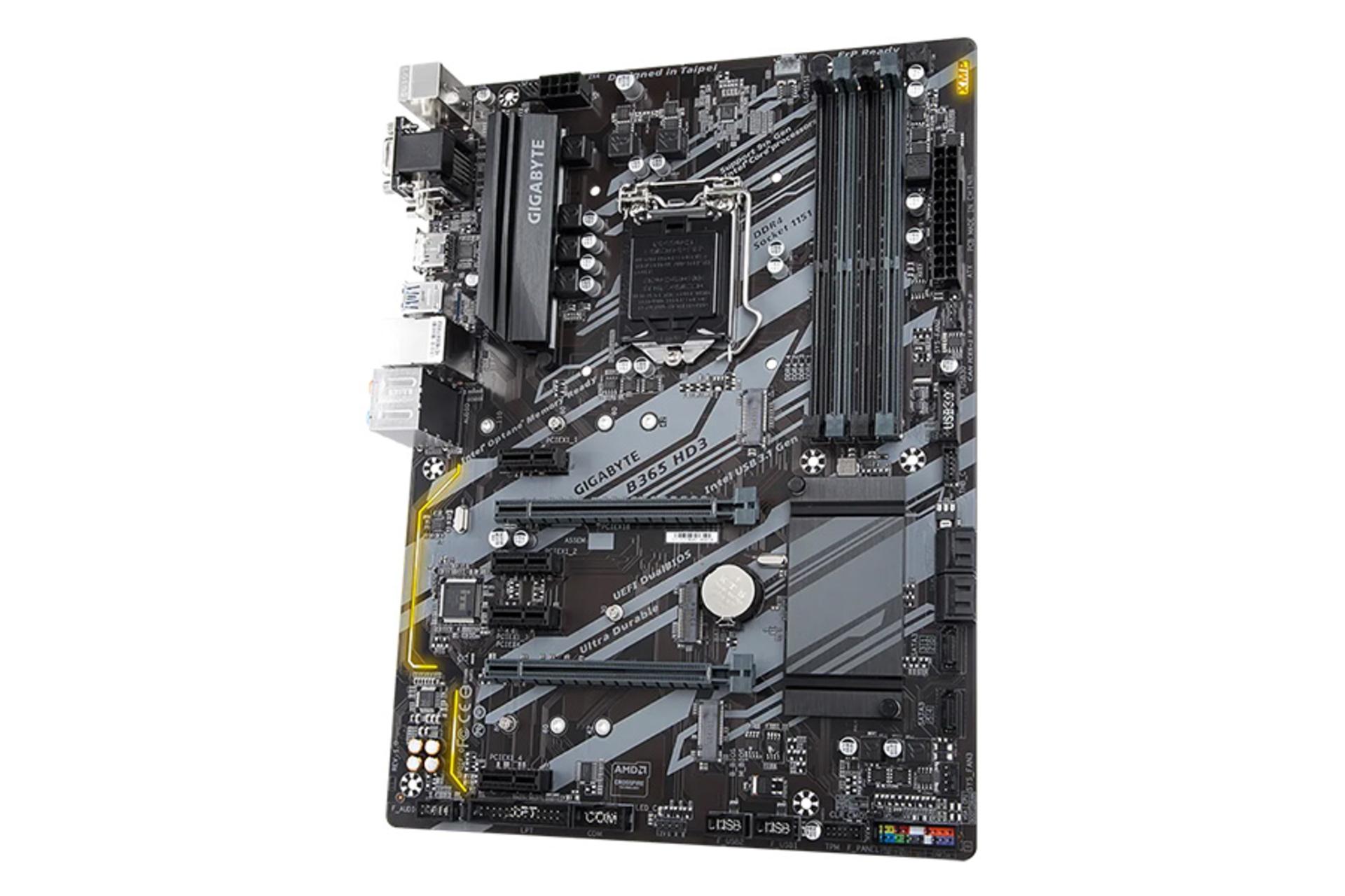 نمای کناری مادربرد ایسوس GIGABYTE B365 HD3 (rev. 1.0)