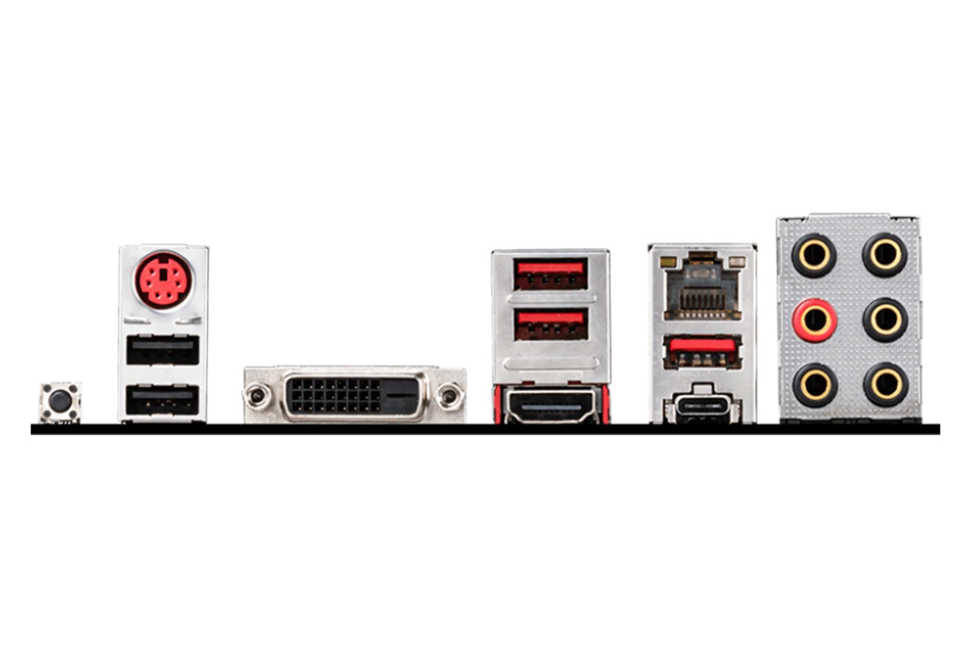 درگاه‌های مادربرد ام اس آی MSI B450 TOMAHAWK MAX II